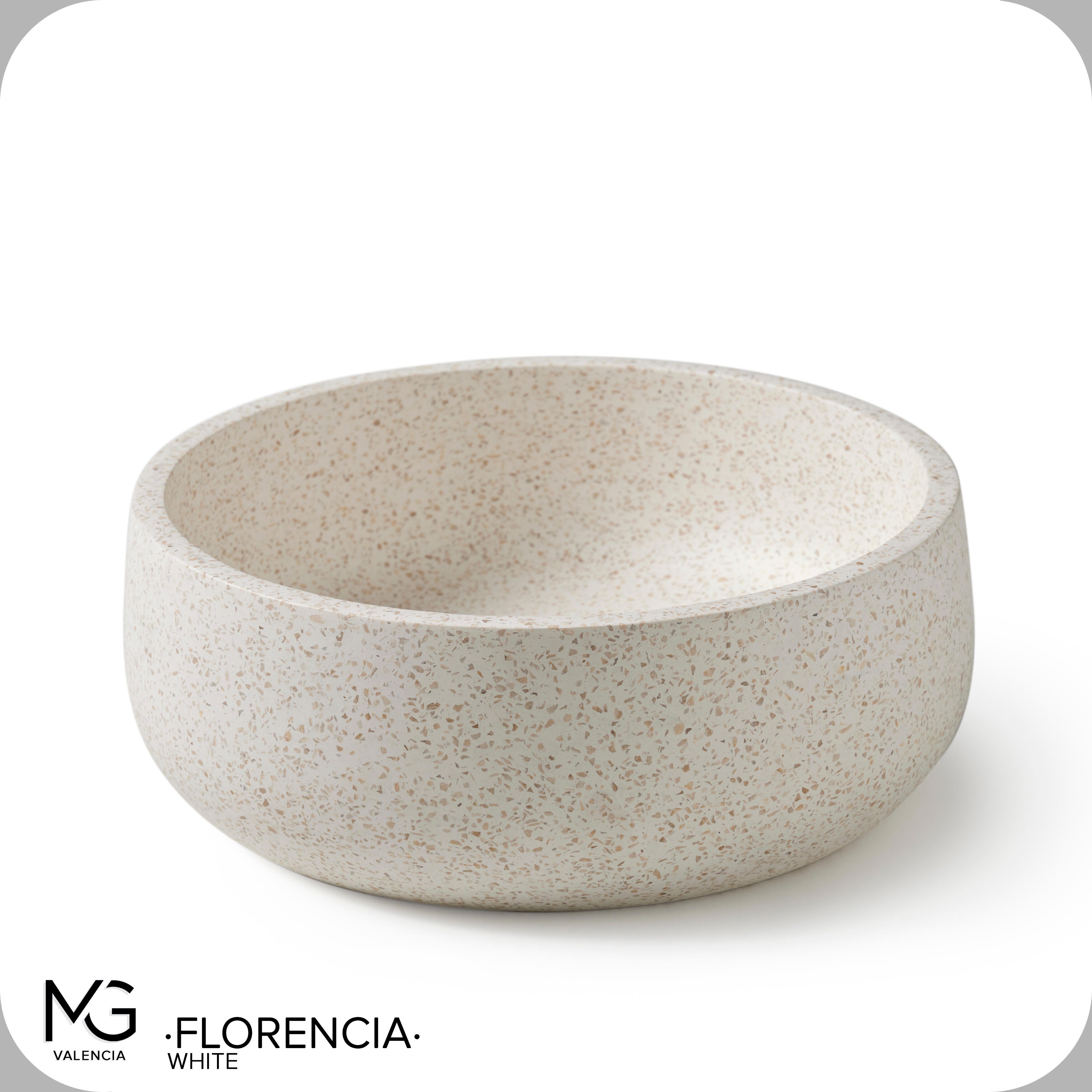 Lavatório de pousar 39x14x39 cm bege mate Florencia Terrazo - 12