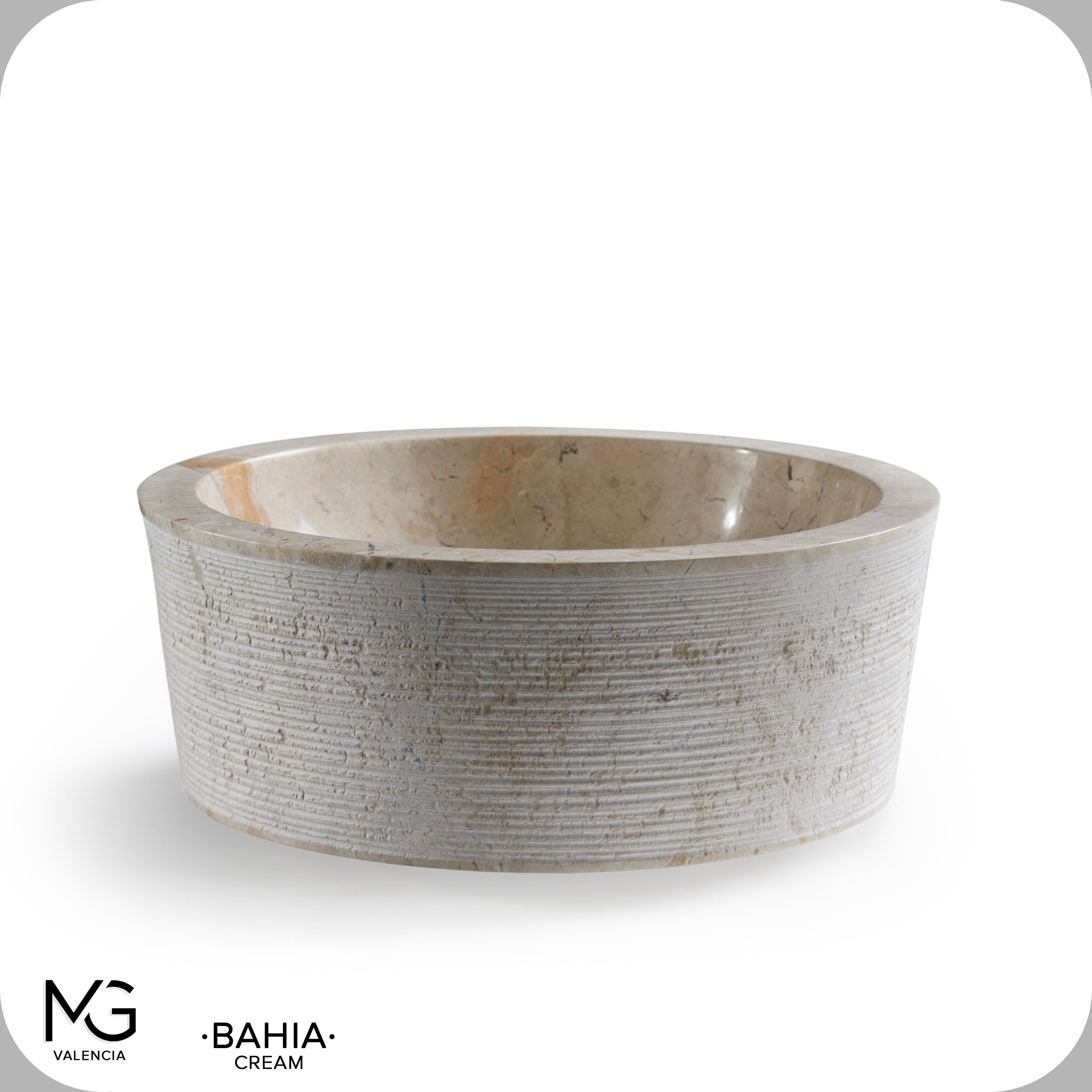 Lavatório de pousar 40 cm bege pedra Bahia - 22