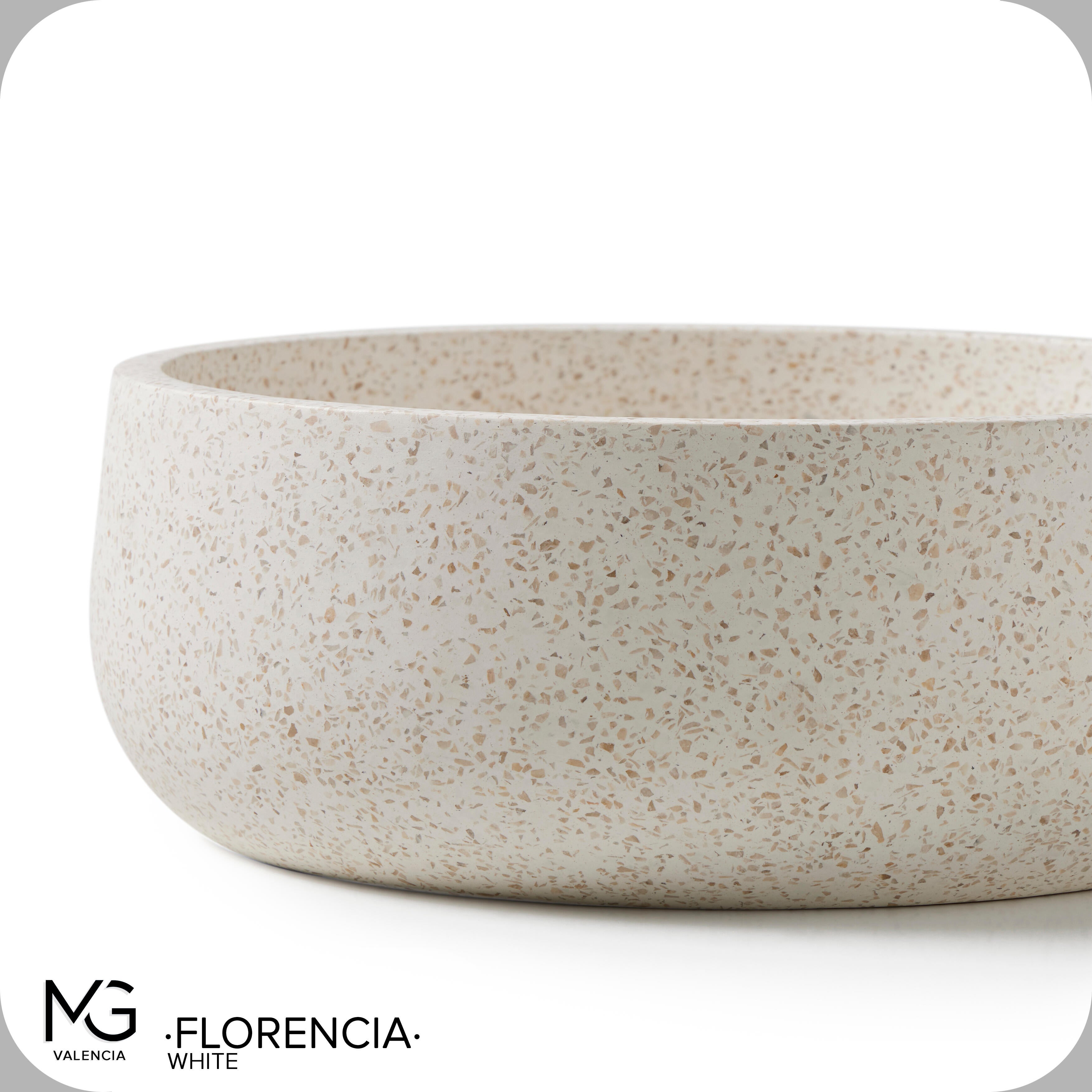 Lavatório de pousar 39x14x39 cm bege mate Florencia Terrazo - 15