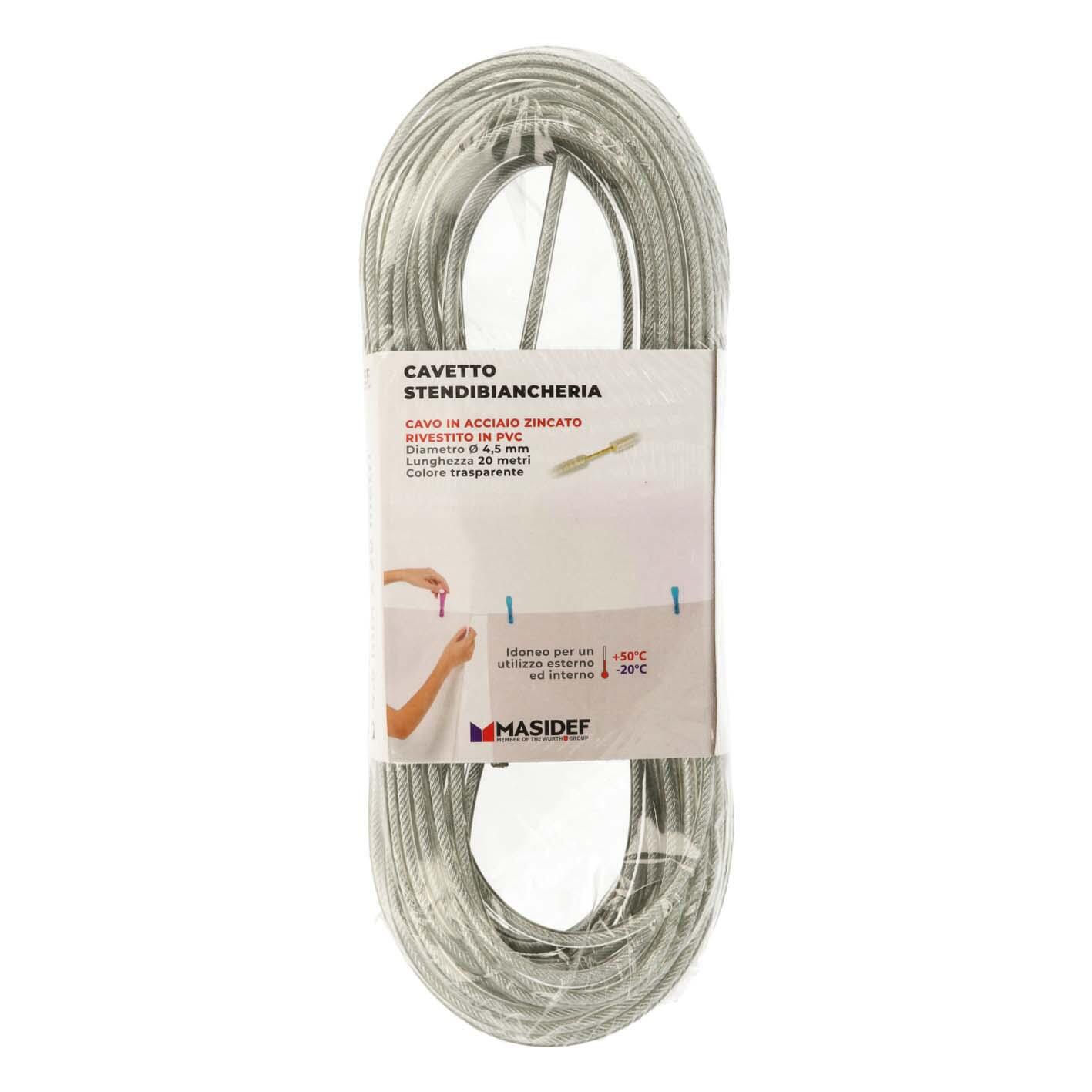 Corda stendibiancheria STANDERS in acciaio rivestito in PVC trasparente  ø 4.5 mm L 20 M - 7