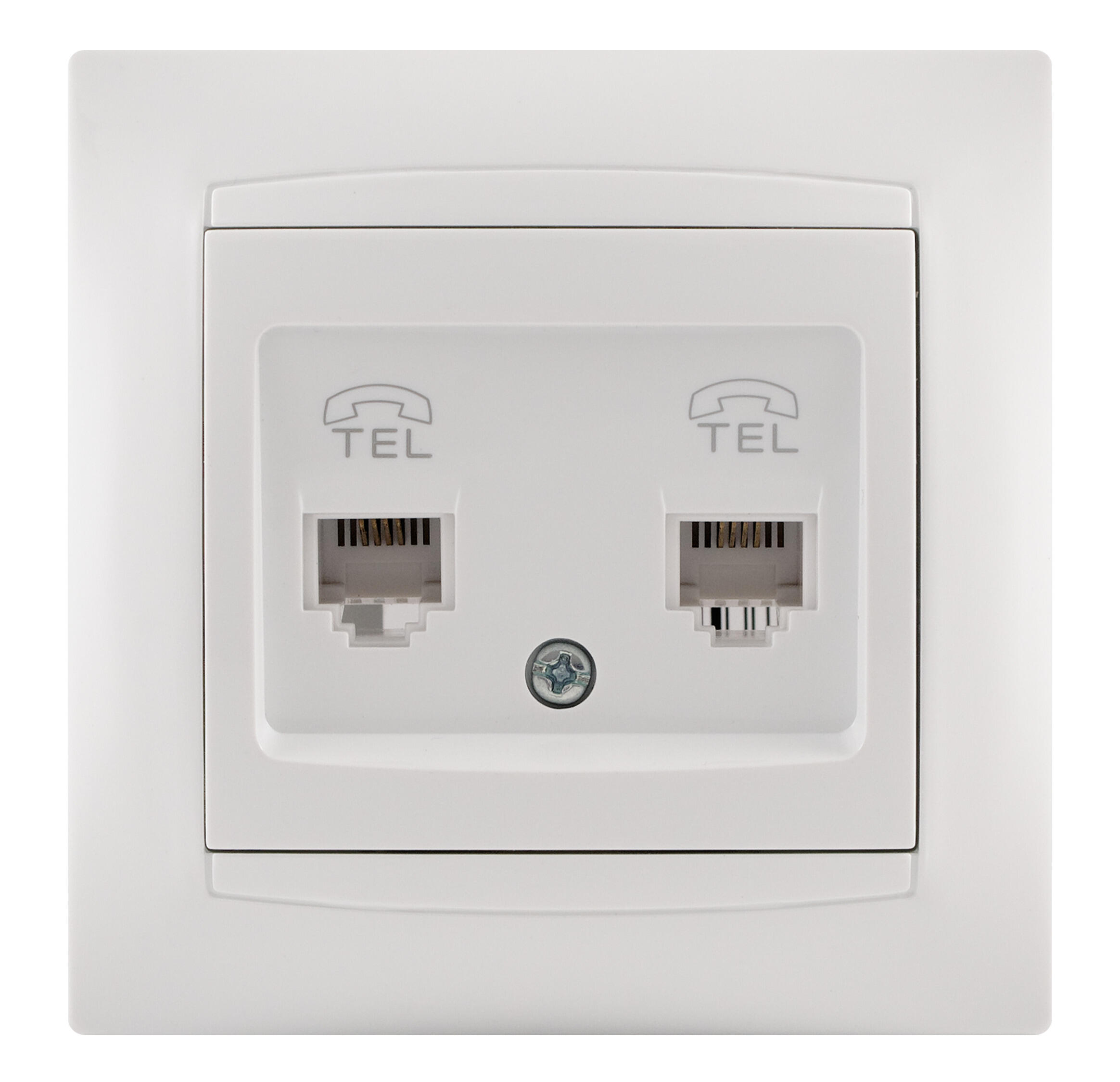 TOMADA TELEFONE RJ11 E DADOS RJ45 BRANCA | Obramat