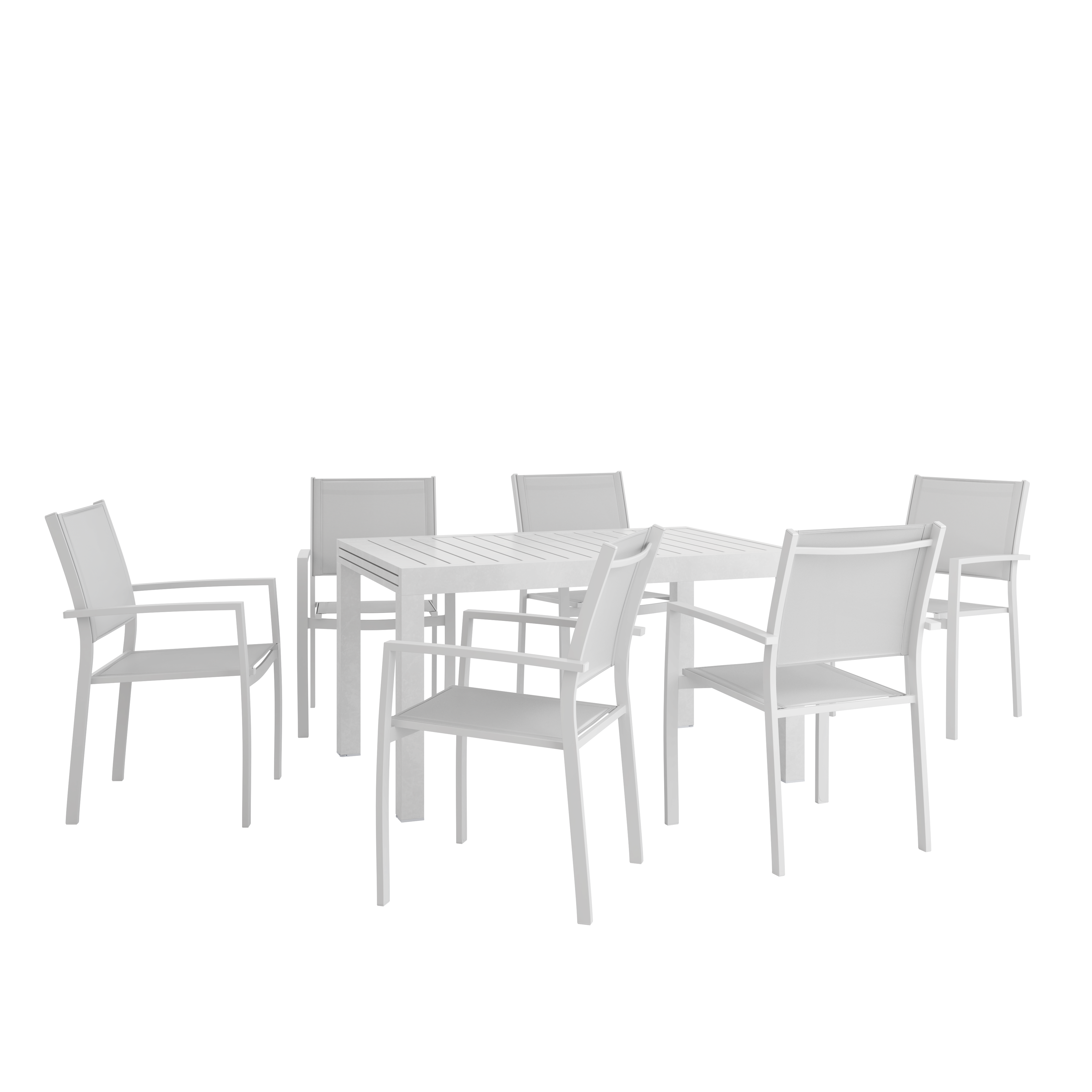 Mesa de alumínio NATERIAL LYRA ANTRACITE 90/160X90CM - 2