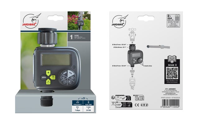 Programmateur de robinet JARDIBRIC 1 voies