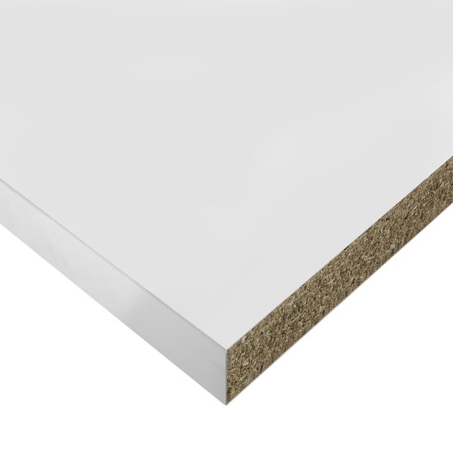 Piano cucina in truciolare bianco Velvet L 304 x P 63 cm, spessore 3.8 cm