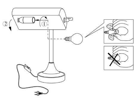 Lampe Banker, acier, bronze, H.31 cm, E14 - 5