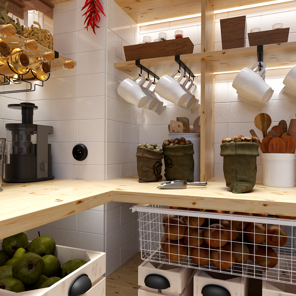 Półka ścienna drewniana klejona sosna z sękami 1.8x20x240 cm Pro-Drewex - 7