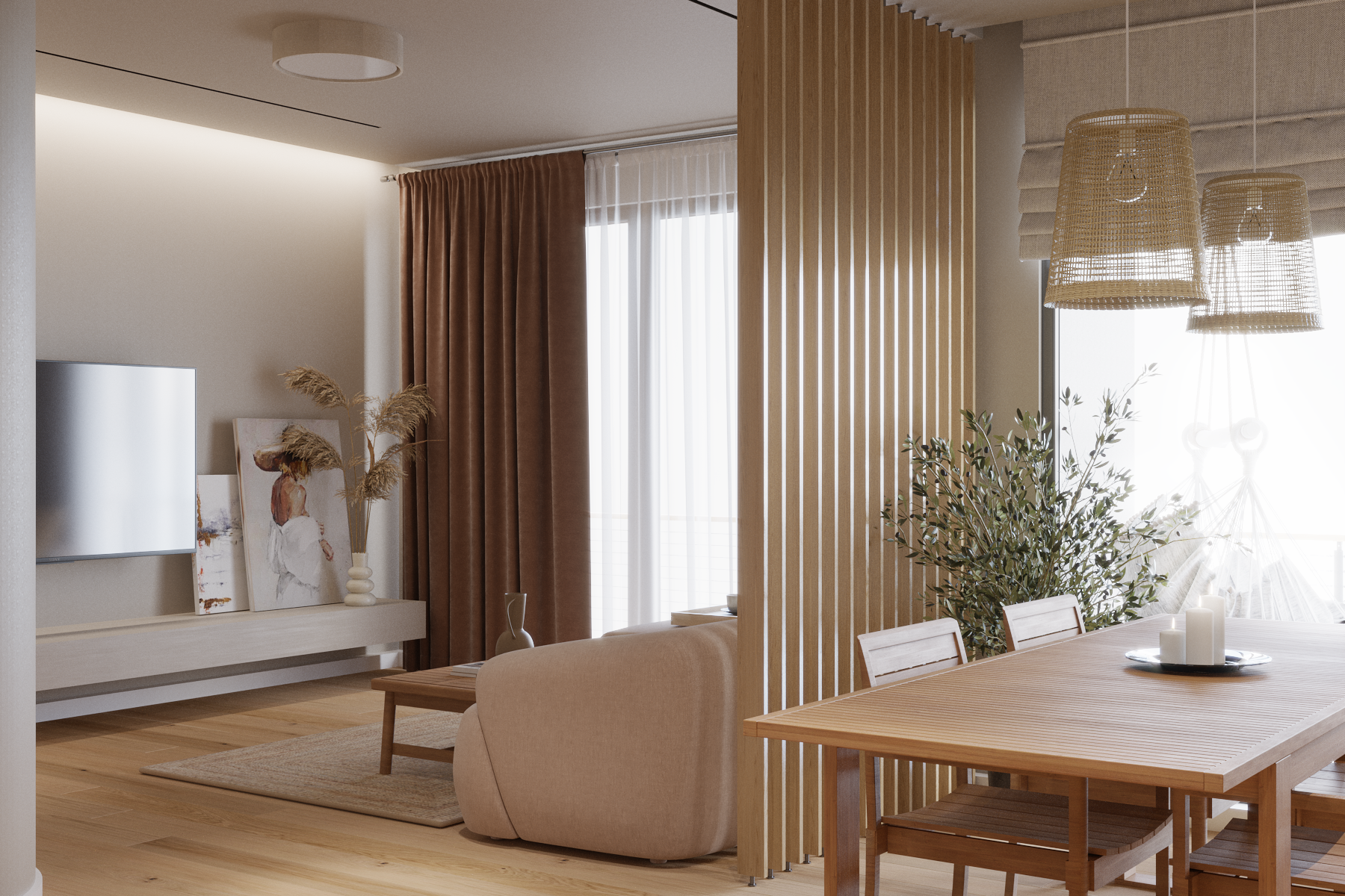 Świeca pieńkowa 4 szt. białe wys. 8 cm - 5