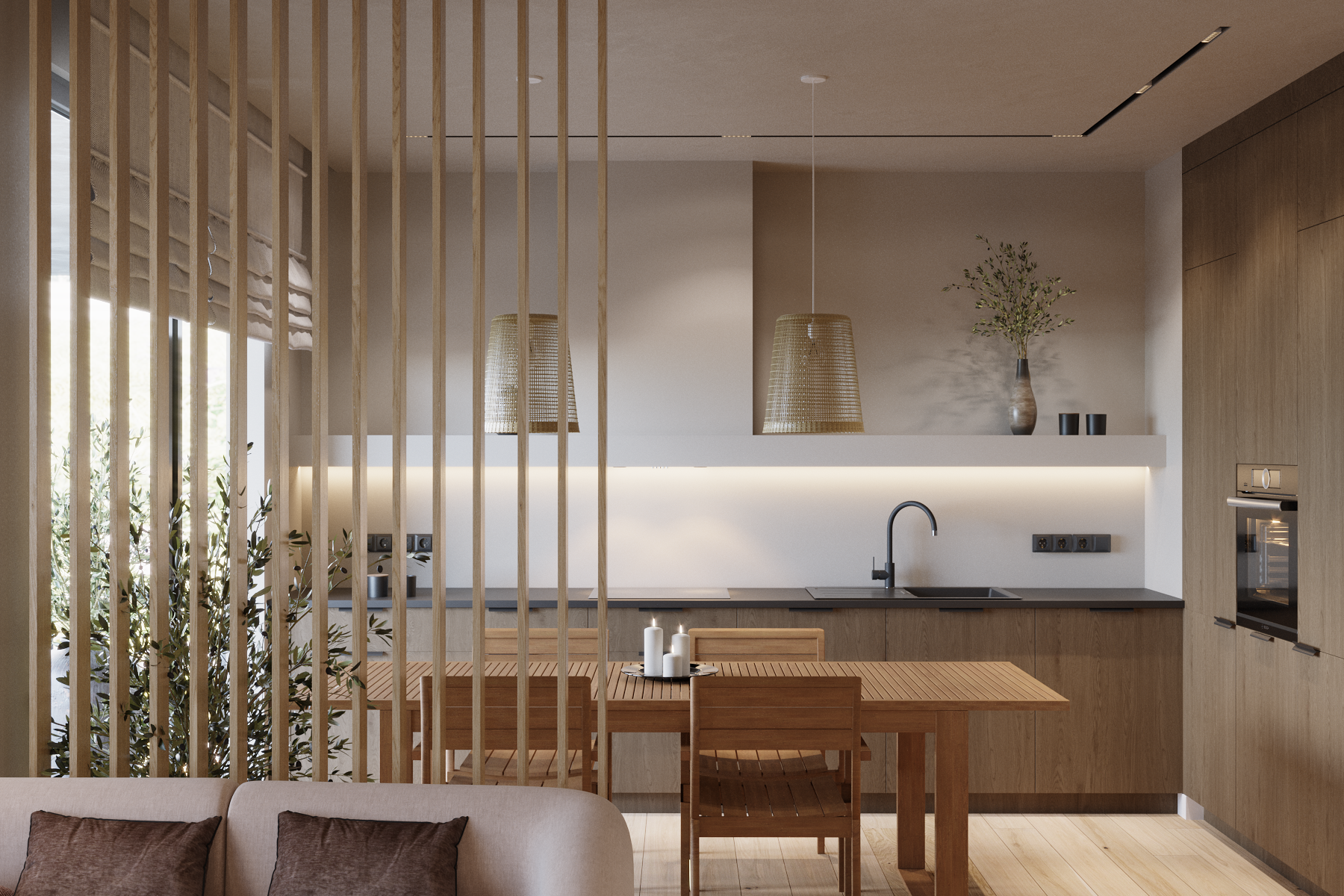 Świeca pieńkowa 4 szt. białe wys. 8 cm - 2