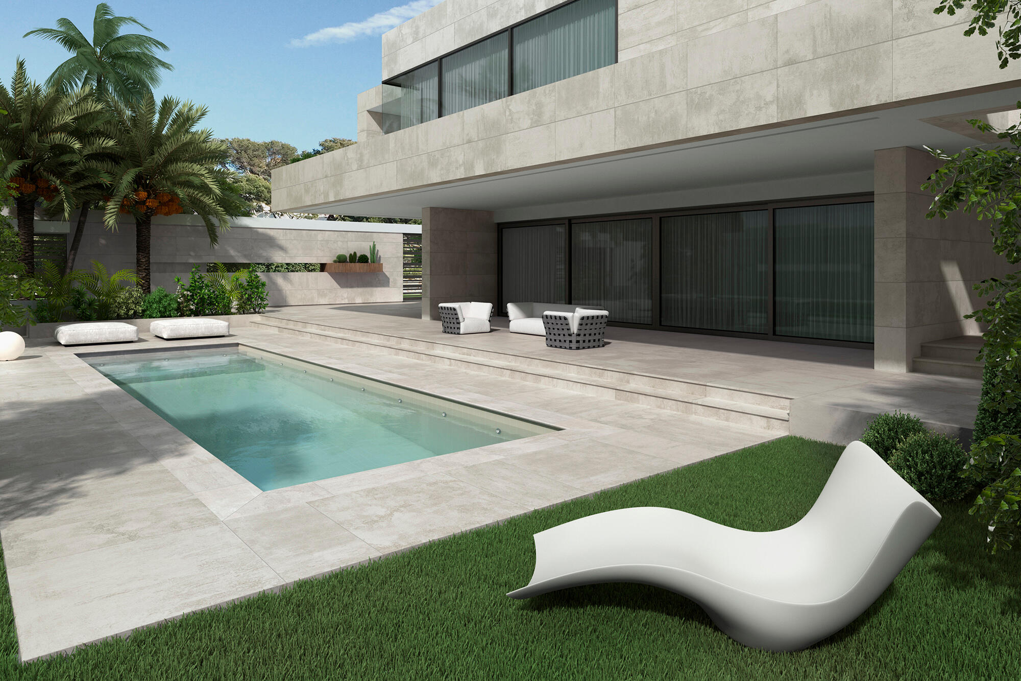 Suelo cerámico opera efecto hormigón gris 120x120 cm c3