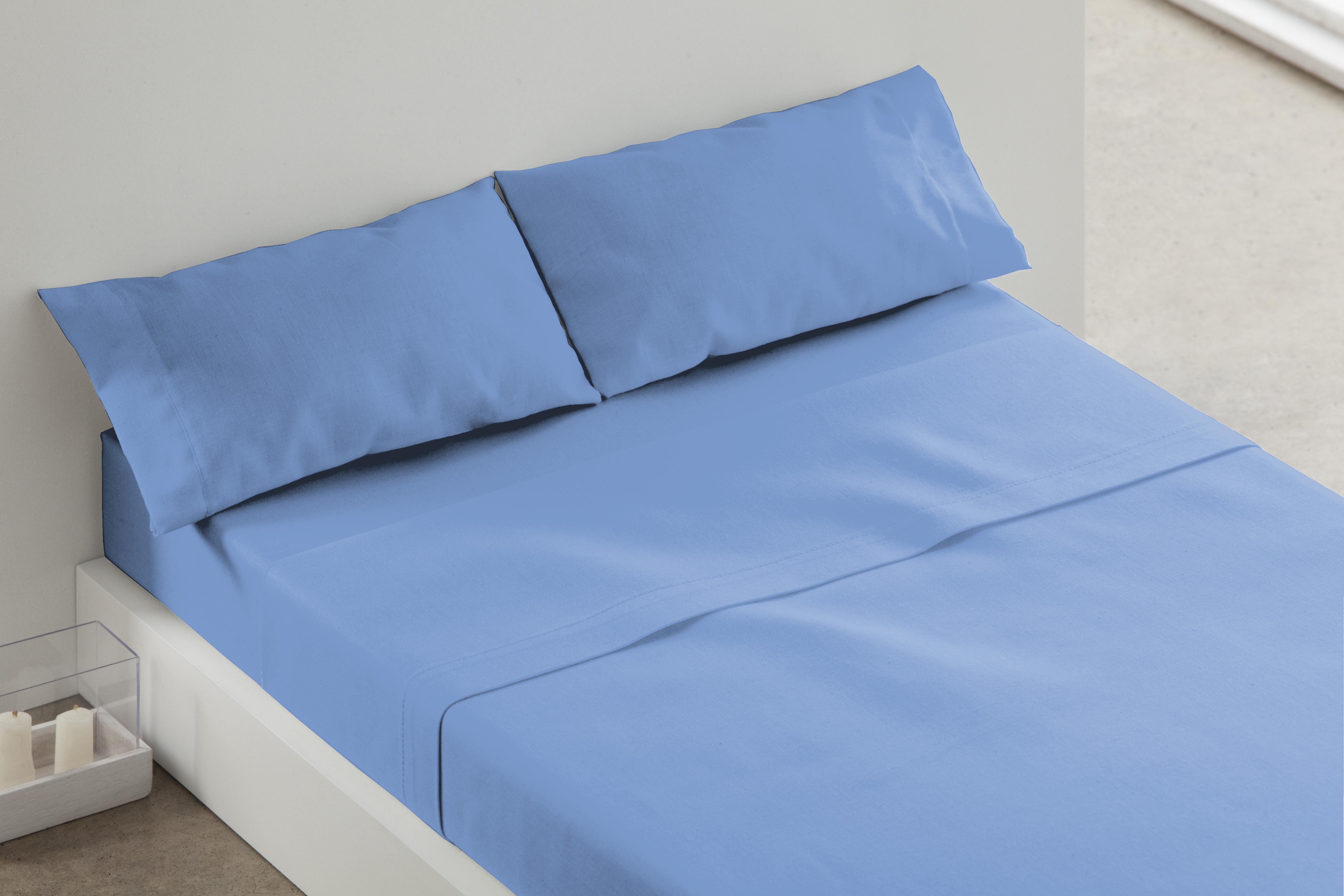 Sábana bajera open algodón 145 hilos nieve cama 135 cm