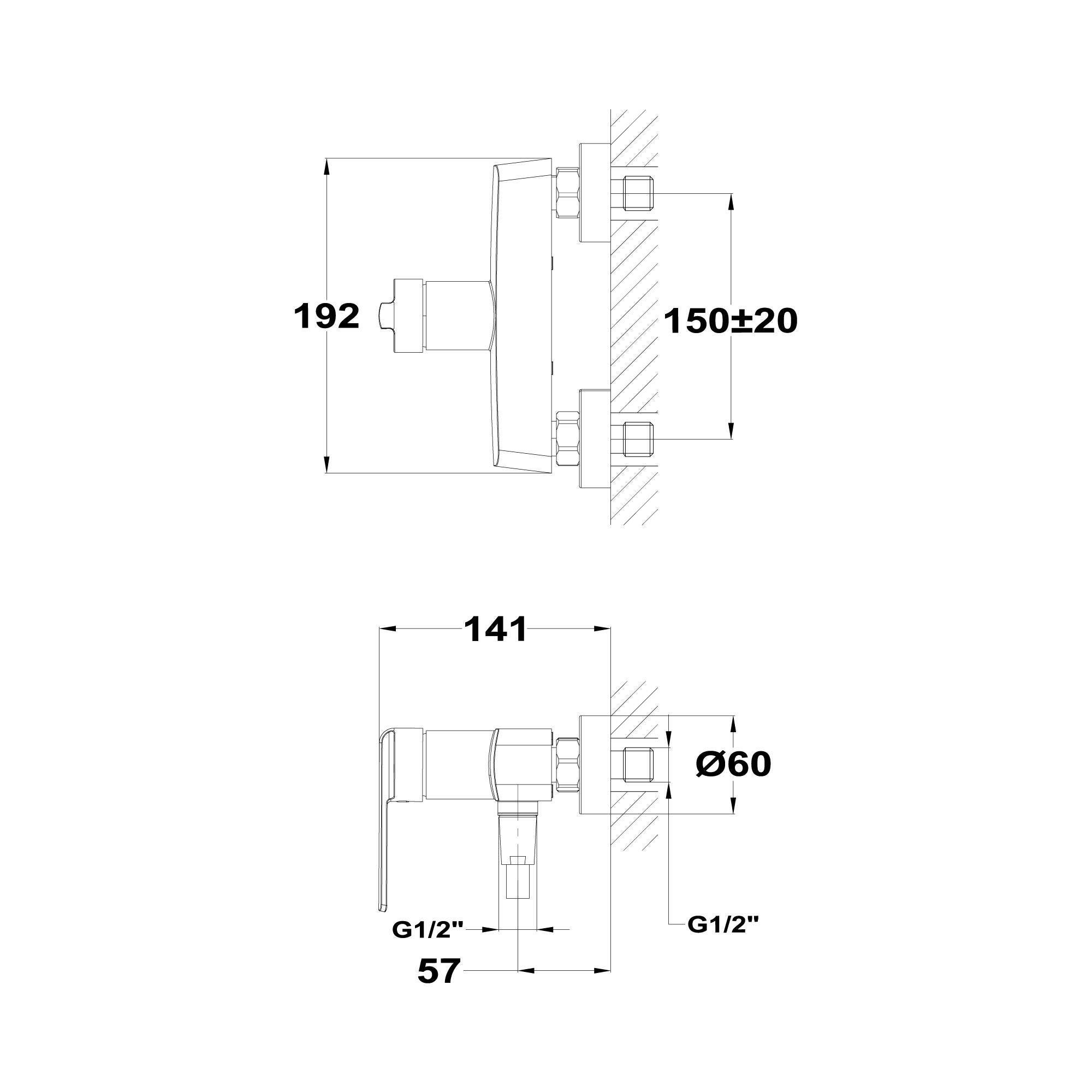 Grifo de ducha monomando STROHM TEKA Inca+ cromo brillo Antical  - 7