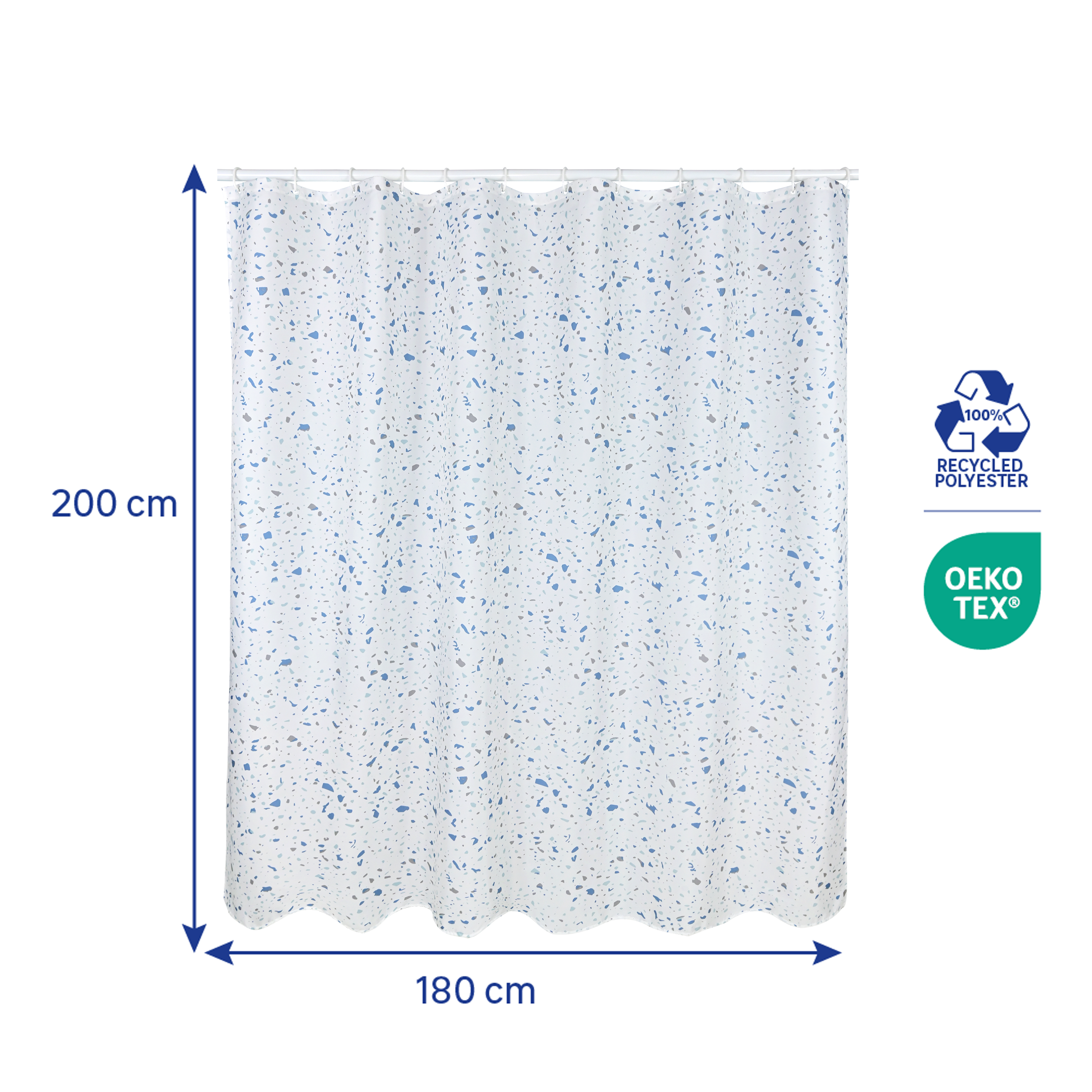 Cortina de duche 180x200 cm terrazo Sensea Pattern - 2