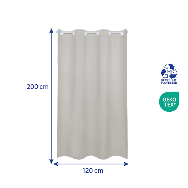 Rideau de douche 120 x 200 cm beige Neo SENSEA