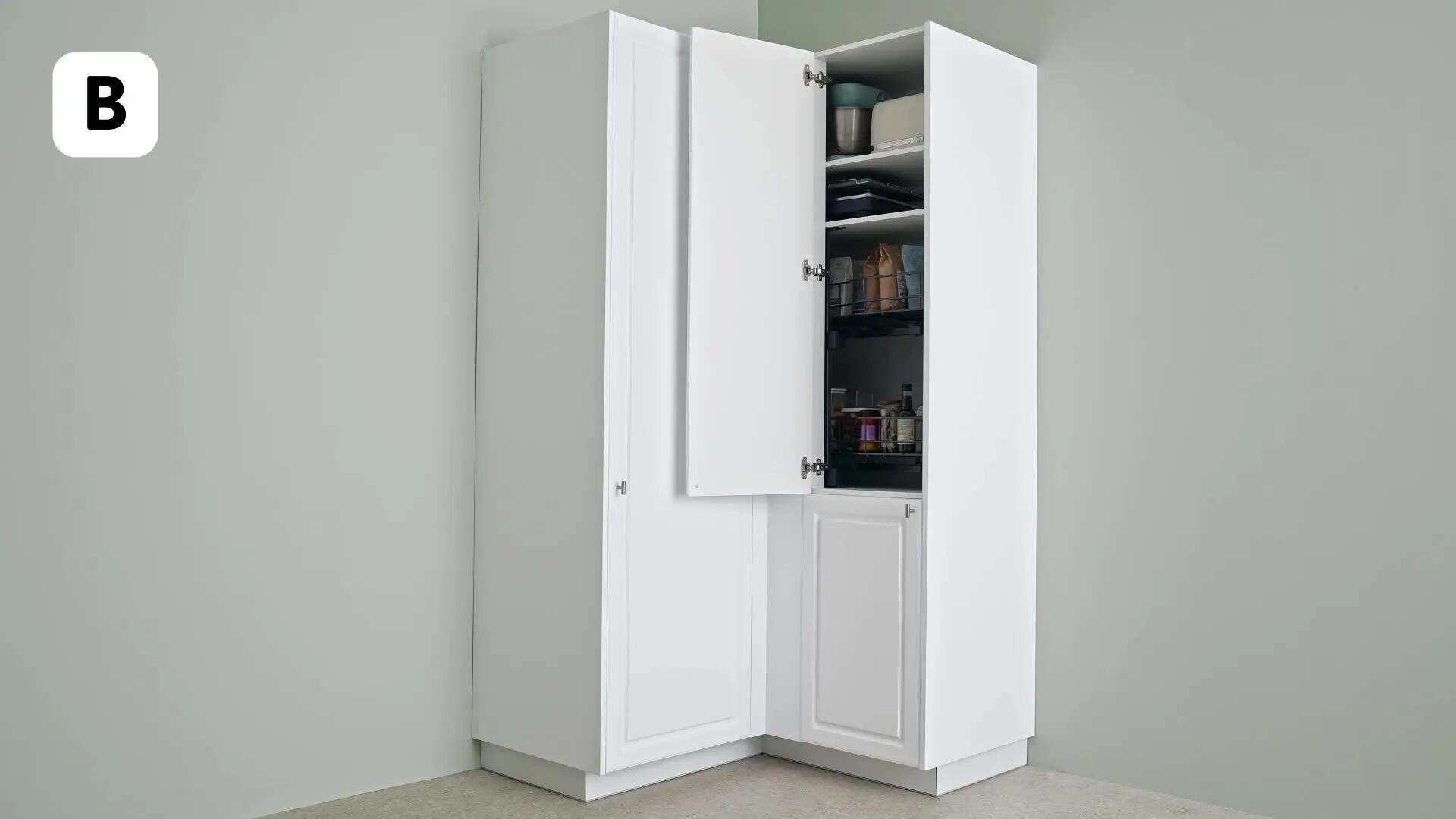Móvel semi-coluna canto recto Delinia 106x58x138 cm branco - 9