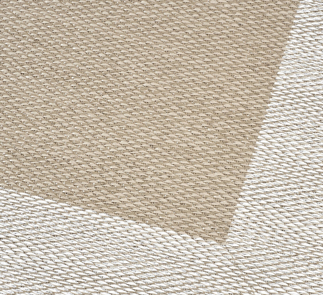 Alfombra pvc Sisaltouch exterior/interior 140x200cm tejido plano base antideslizante liso topo - blanco - 4