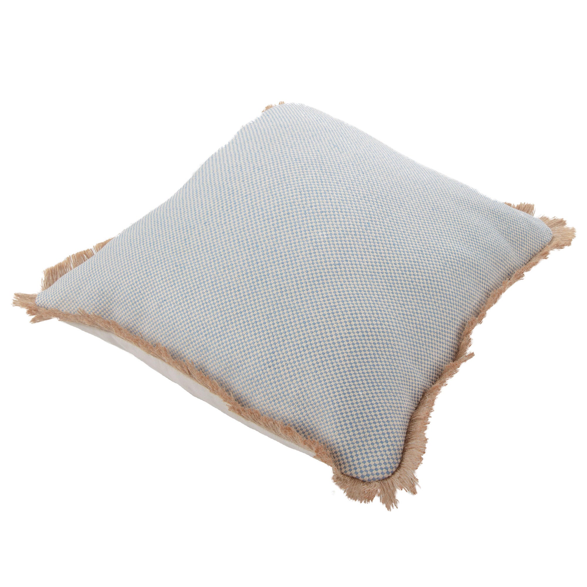 Almofada Coralium 45x45cm algodão azul e bege - 2