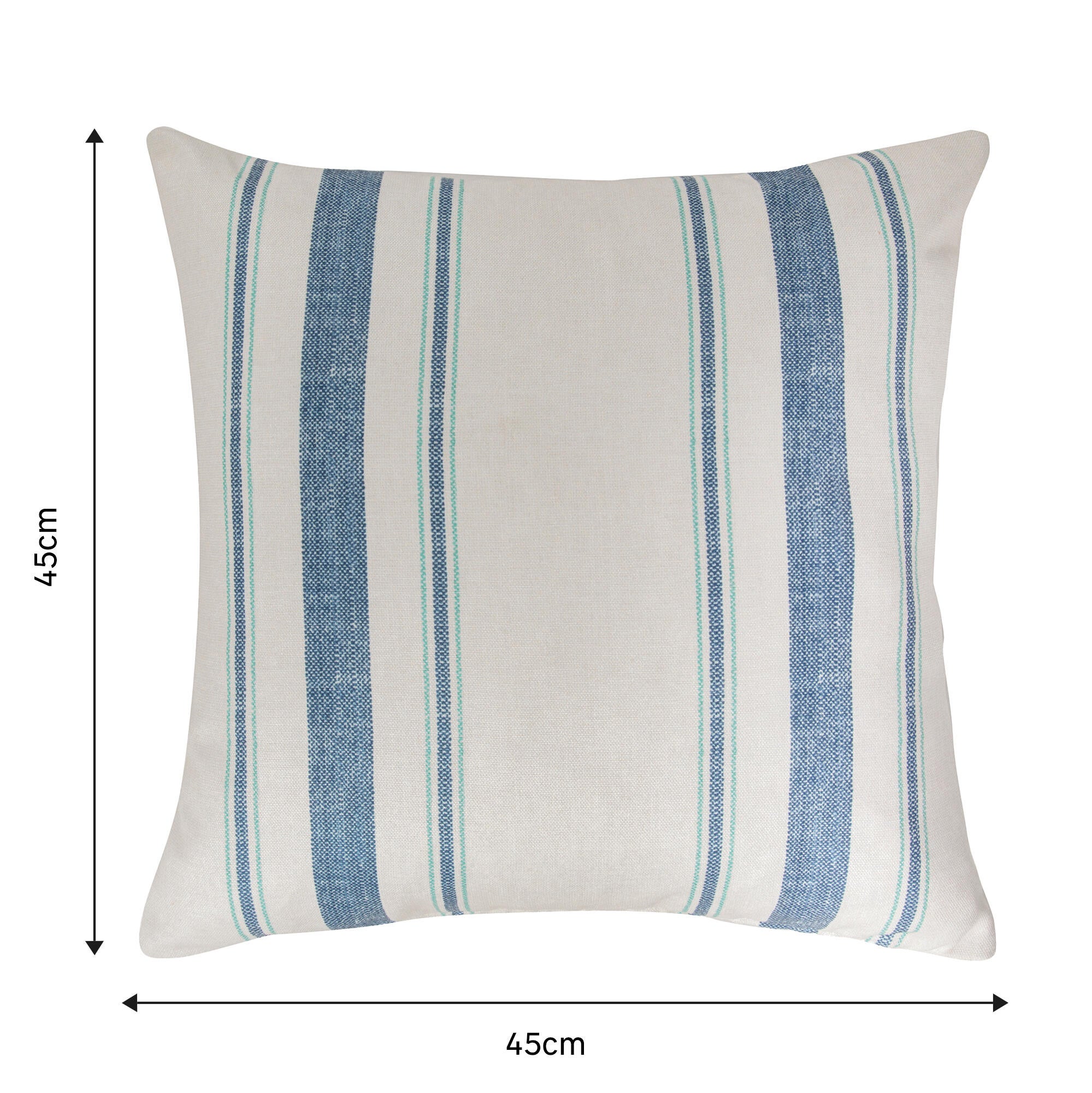 Cojín decorativo ext e int  Blue Times Fenway poliéster crudo, azul,agua 45x45cm - 2