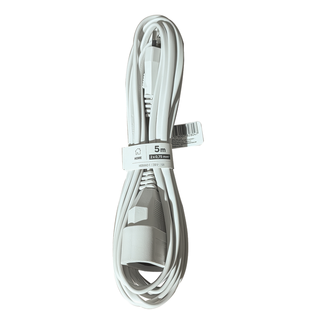 Rallonge électrique domestique 5 m 2x0.75 mm²