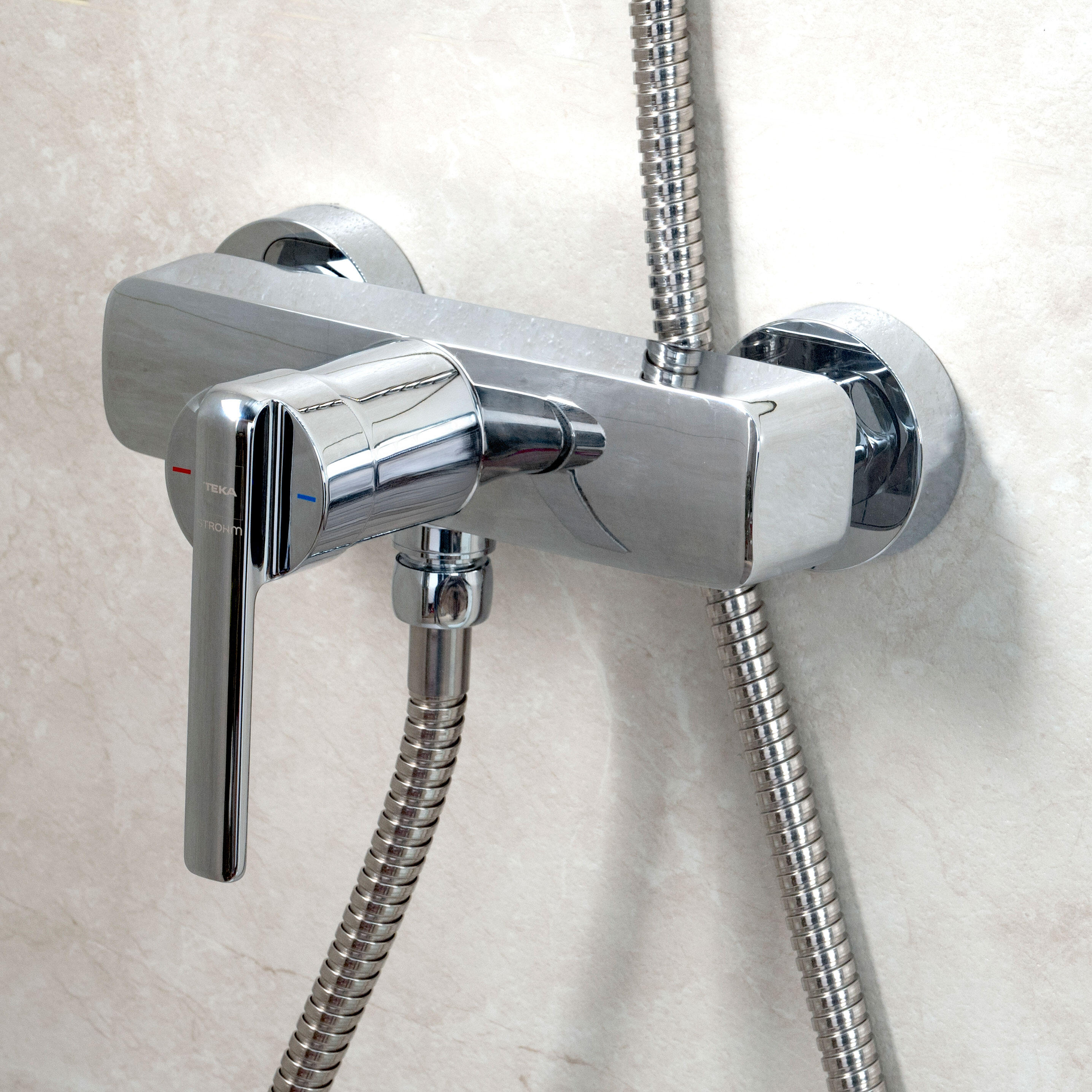 Grifo de ducha monomando STROHM TEKA Inca+ cromo brillo Antical  - 4