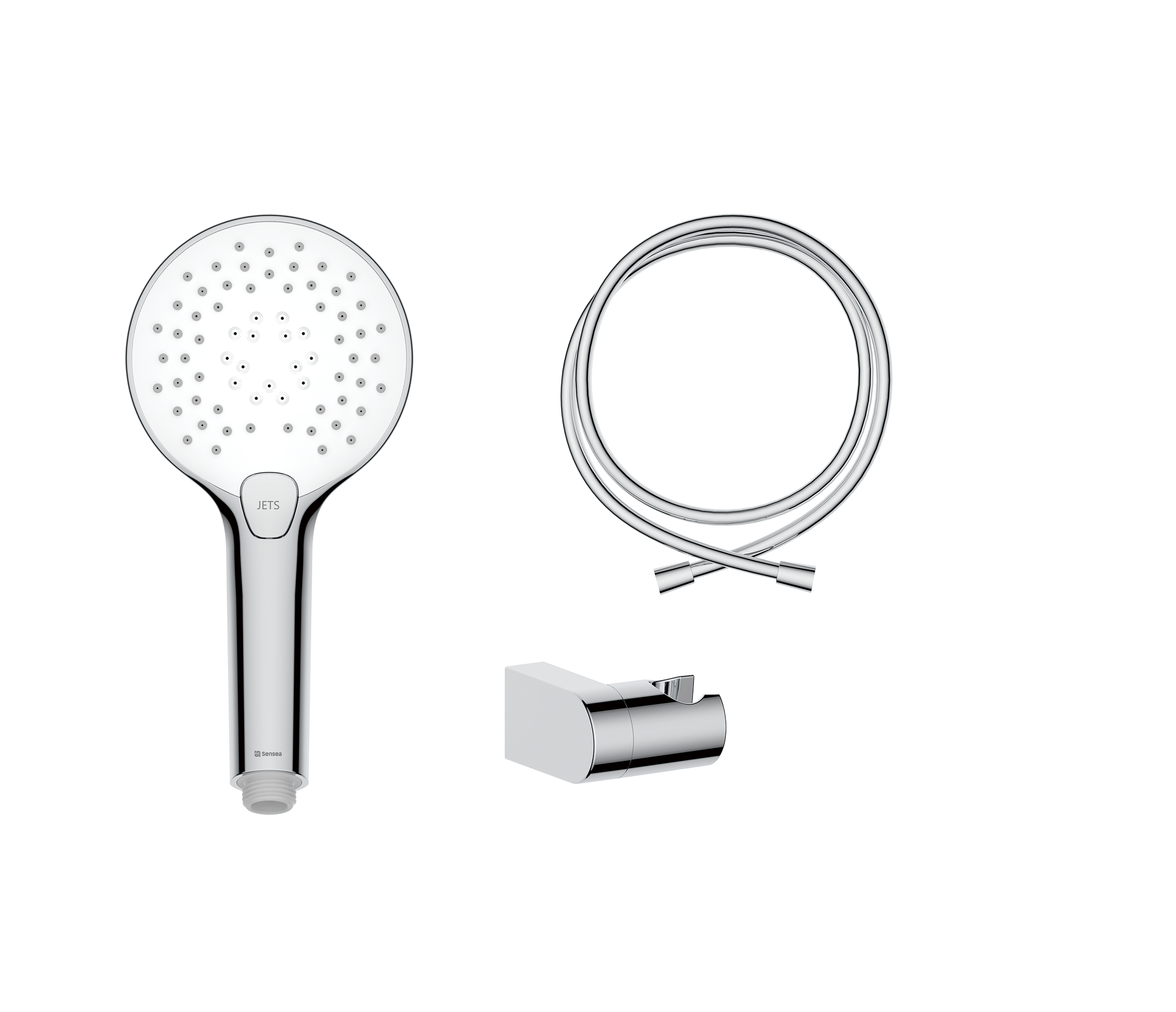 Alcachofa de ducha + flexo + soporte SENSEA Icone cromado con 3 funciones - 9