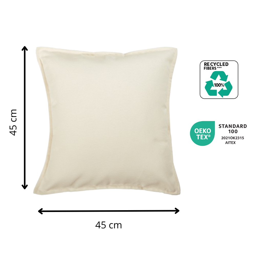 Housse de coussin Axana, blanc L.45 x l.45 cm INSPIRE - 2