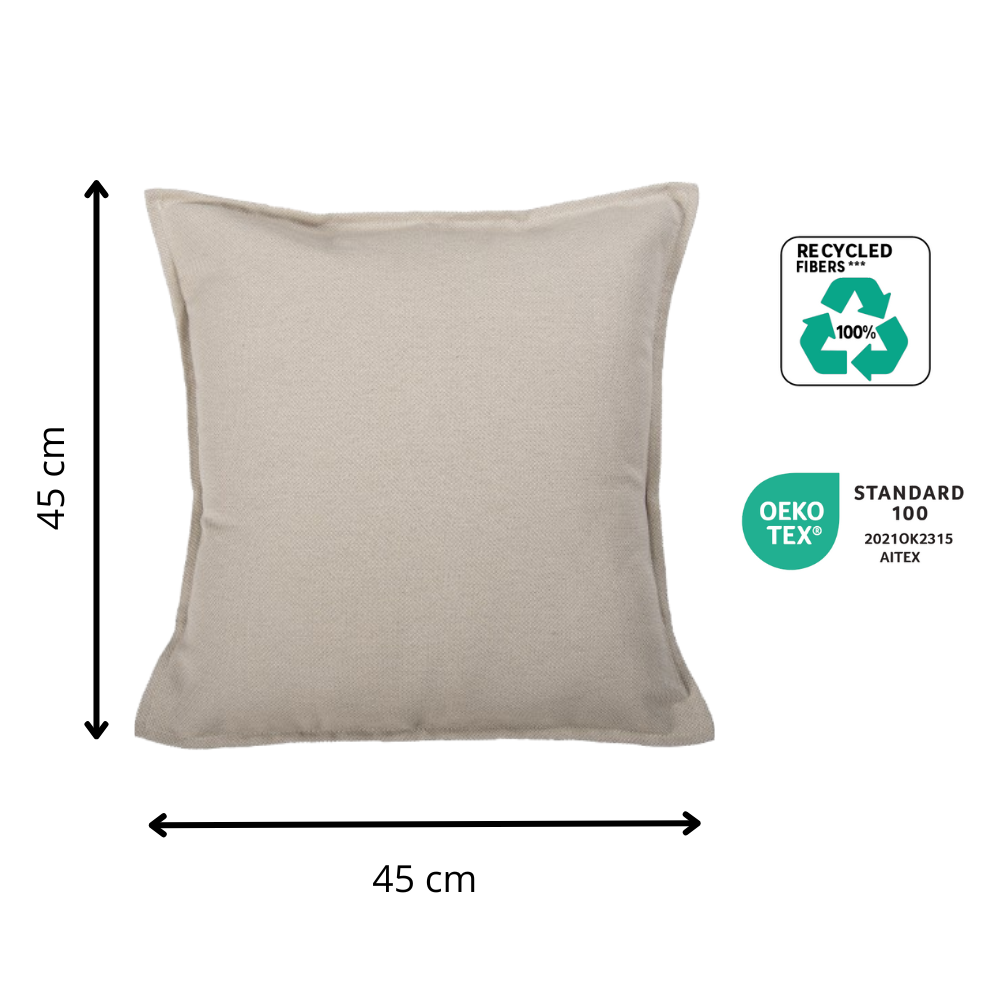 Fronha almofada Axana 45X45cm bege Inspire - 3