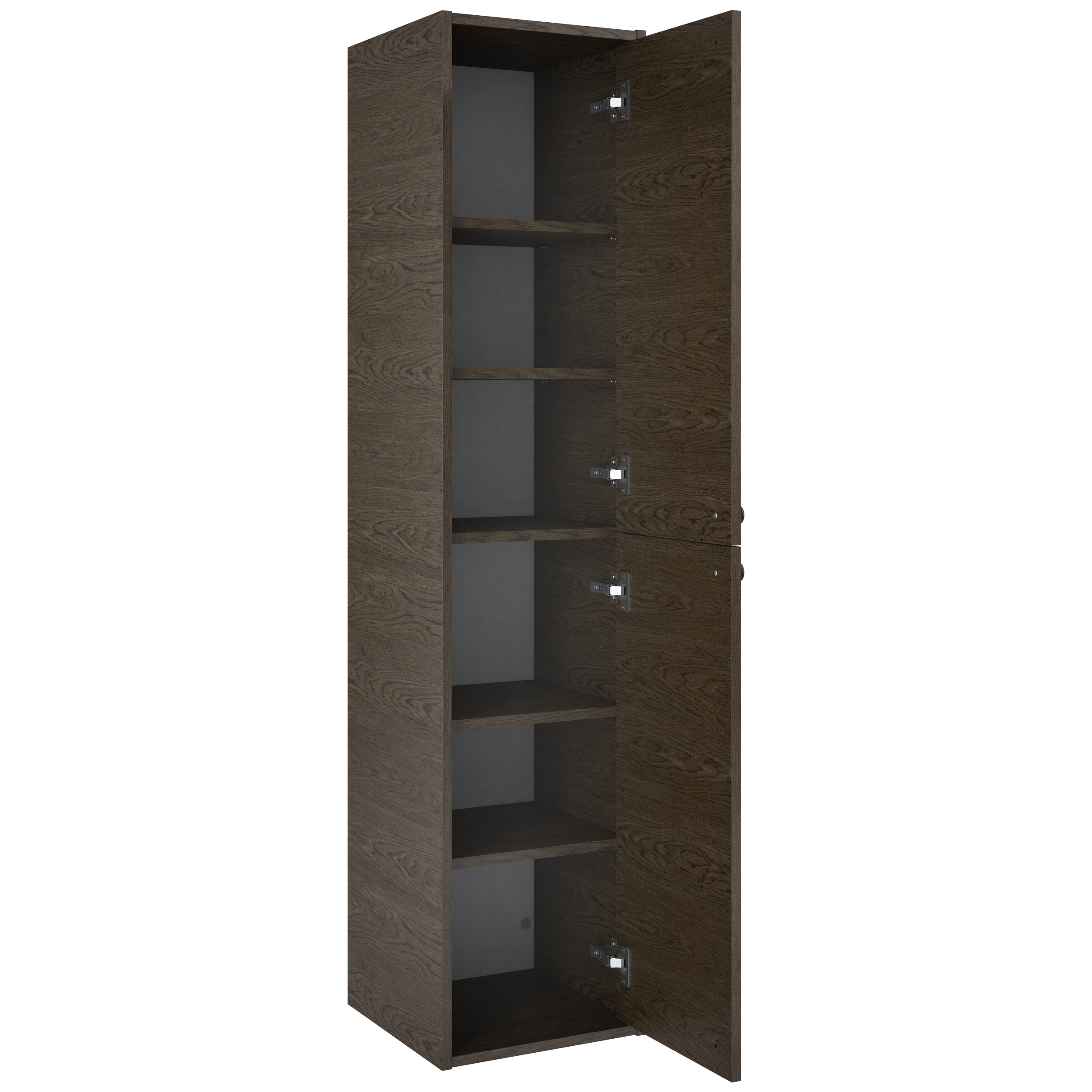 Słupek łazienkowy wiszący Leo 35x35x155 cm brązowy orzech Hudson