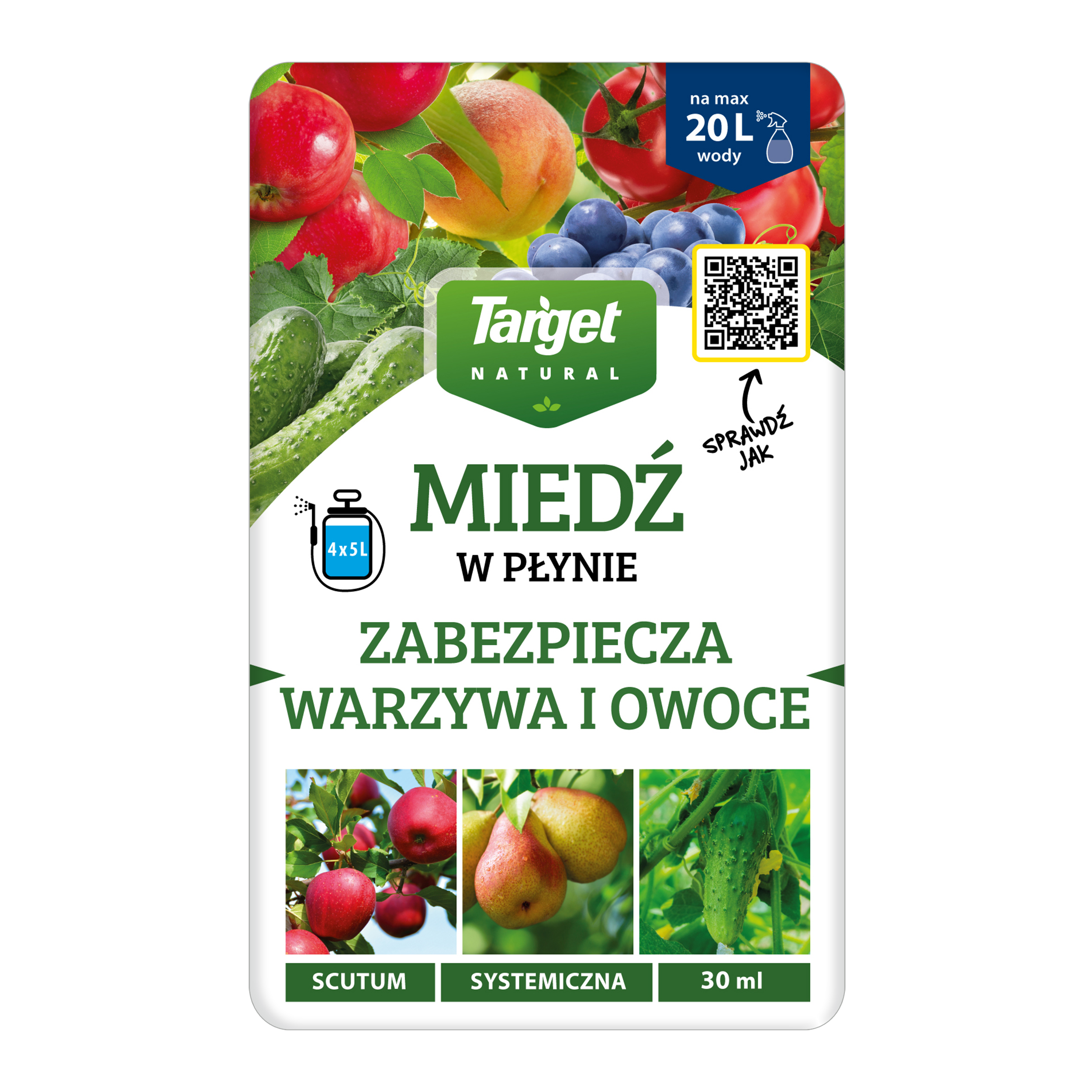 Środek grzybobójczy Scutum miedź w płynie 30ml Target Natural