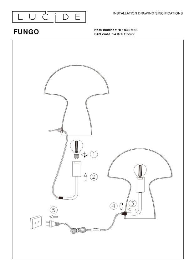 Lampe Fungo, verre, H.28 cm, E27 - 6