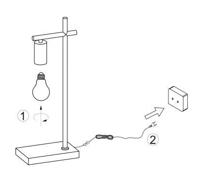 Lampe Leanne, acier, H.52 cm, E27 - 7