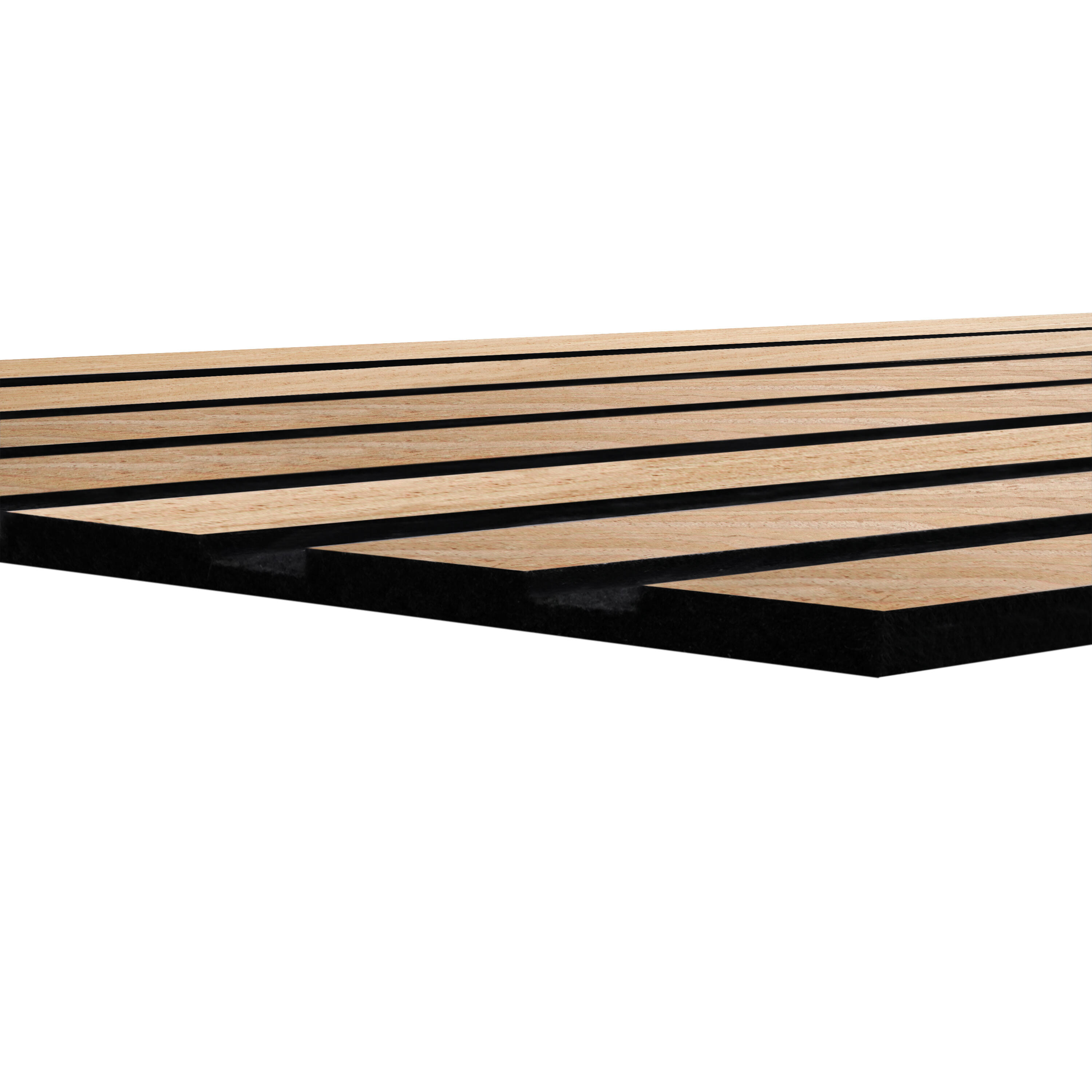 Lot 5 panneaux tasseaux décor chêne naturel, fond feutrine Inari ARTENS,260x30cm - 5