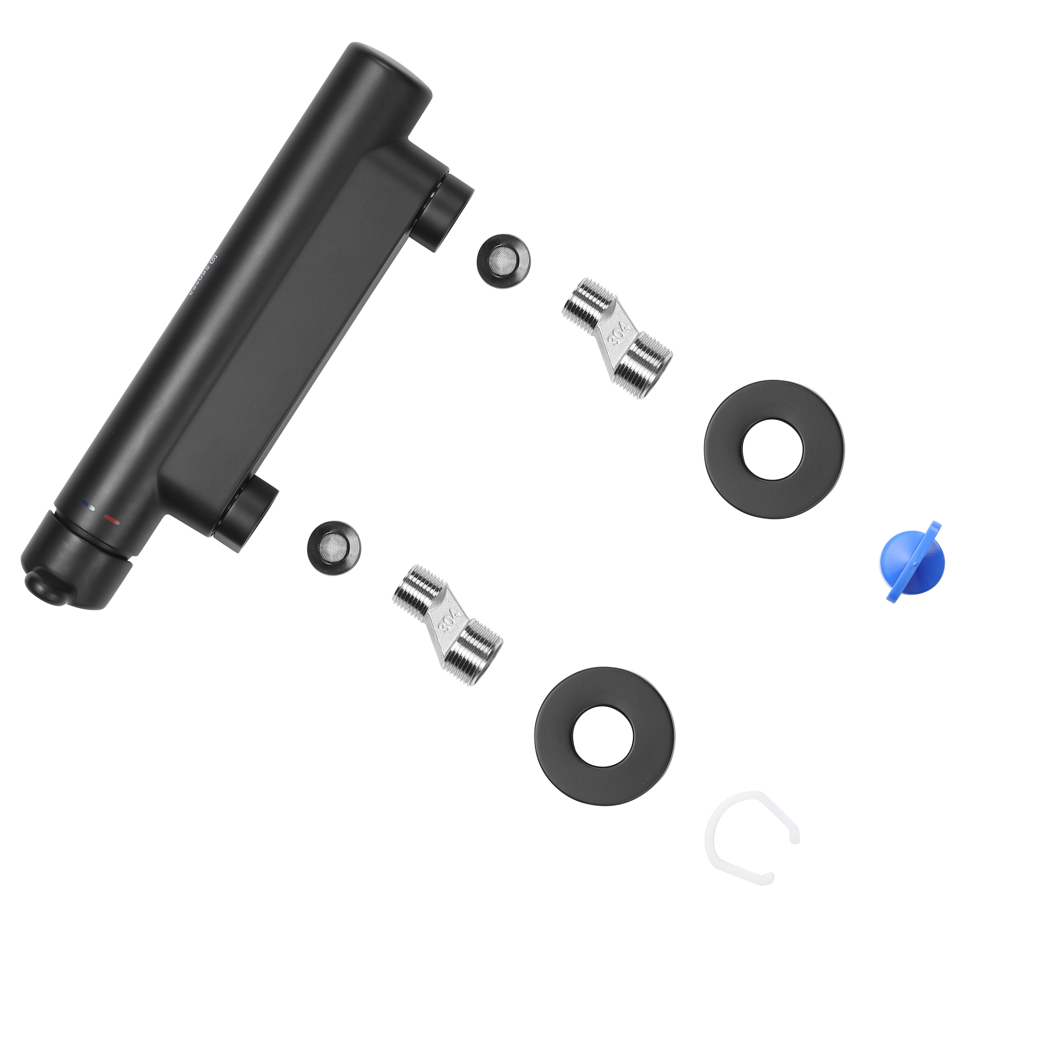 Bateria wannowa Easy 20.6 l/min czarna Sensea - 5