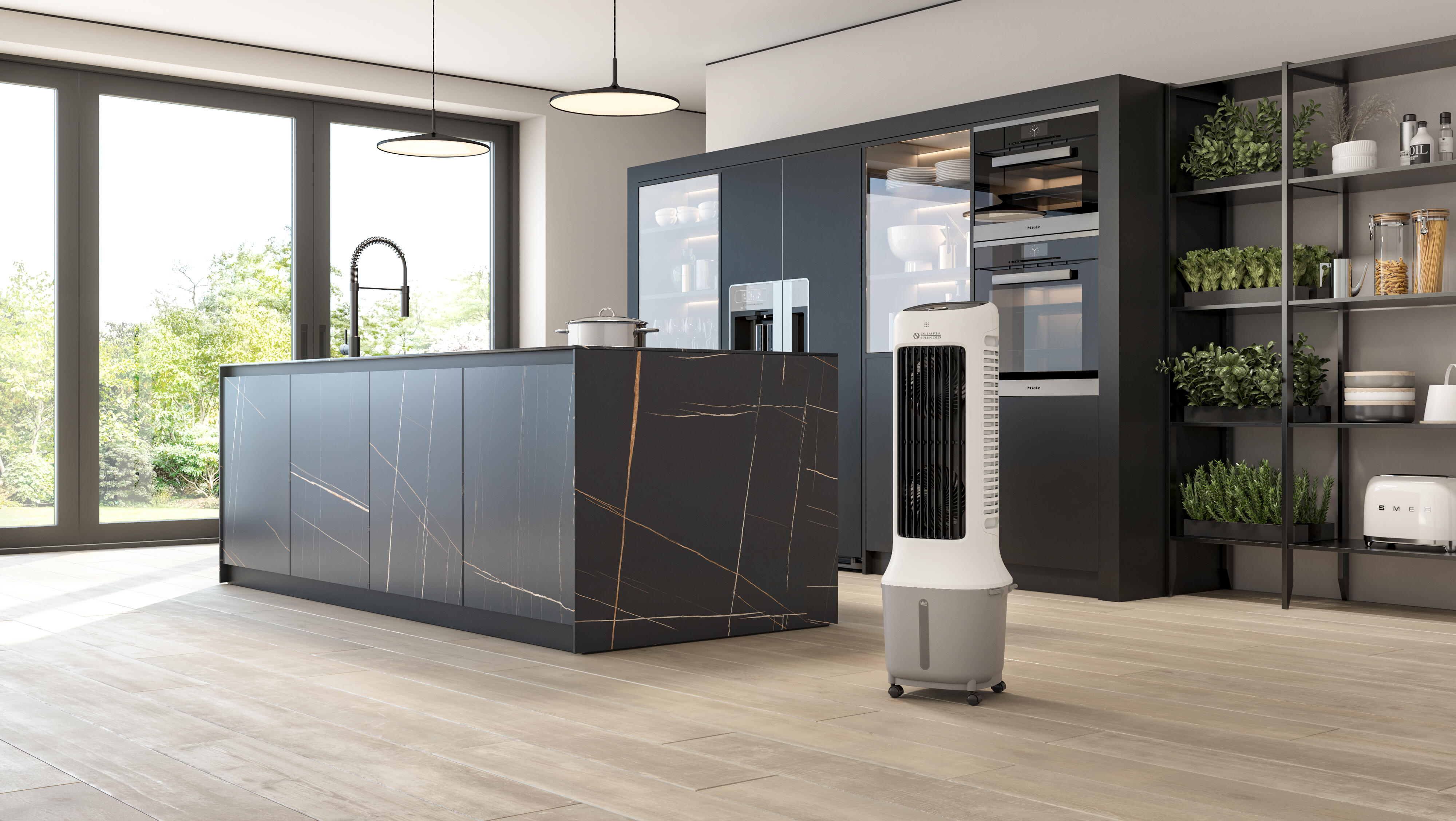 Ventilateur rafraichisseur d'air mobile OLIMPIA SPLENDID PELER tower 10L - 6