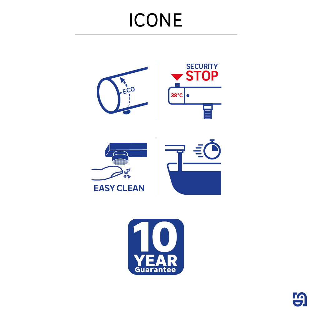 Grifo de bañera termostático SENSEA Icone negro mate Latón - 6