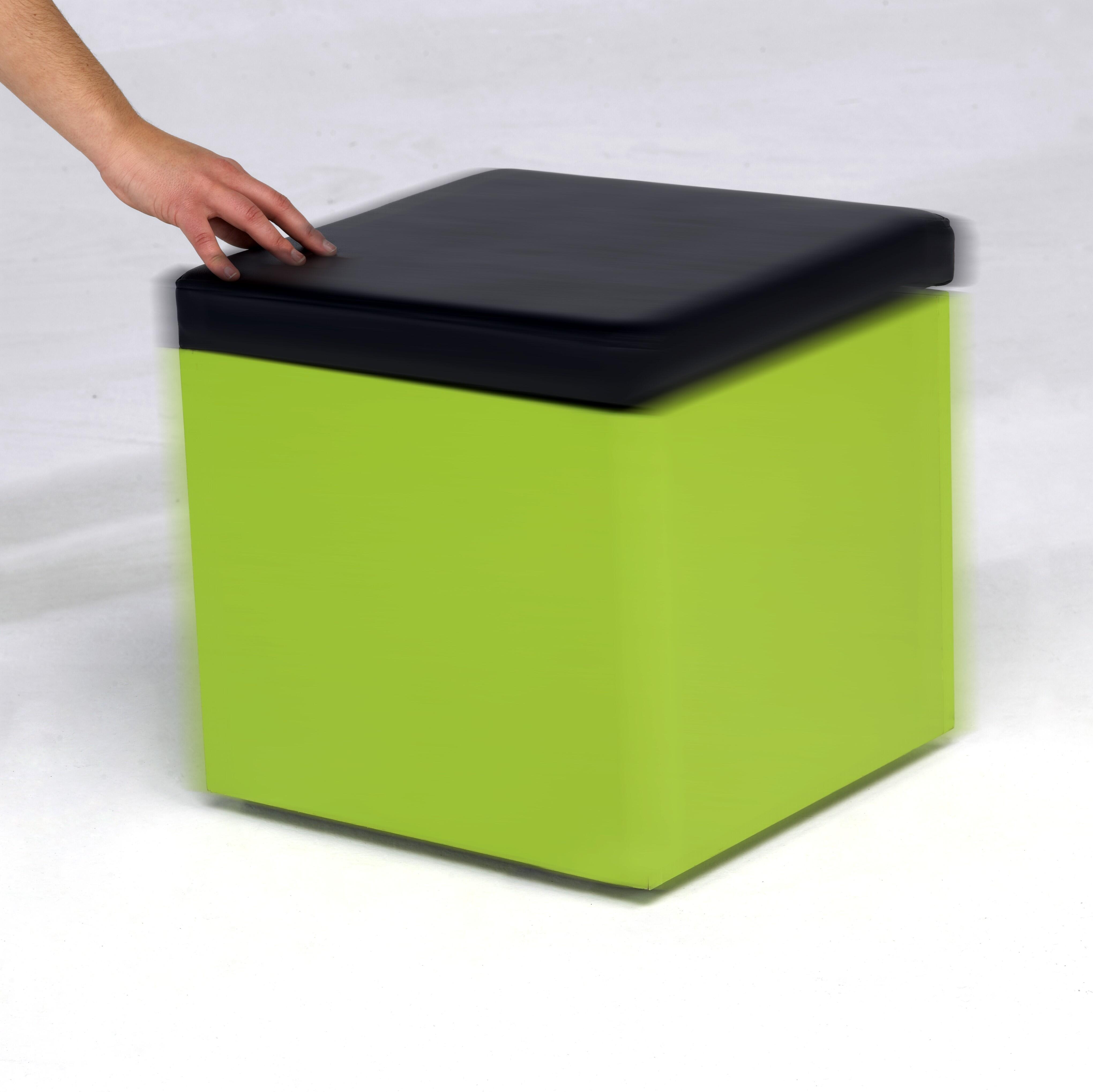 Puff decorativo verde 37x38 cm