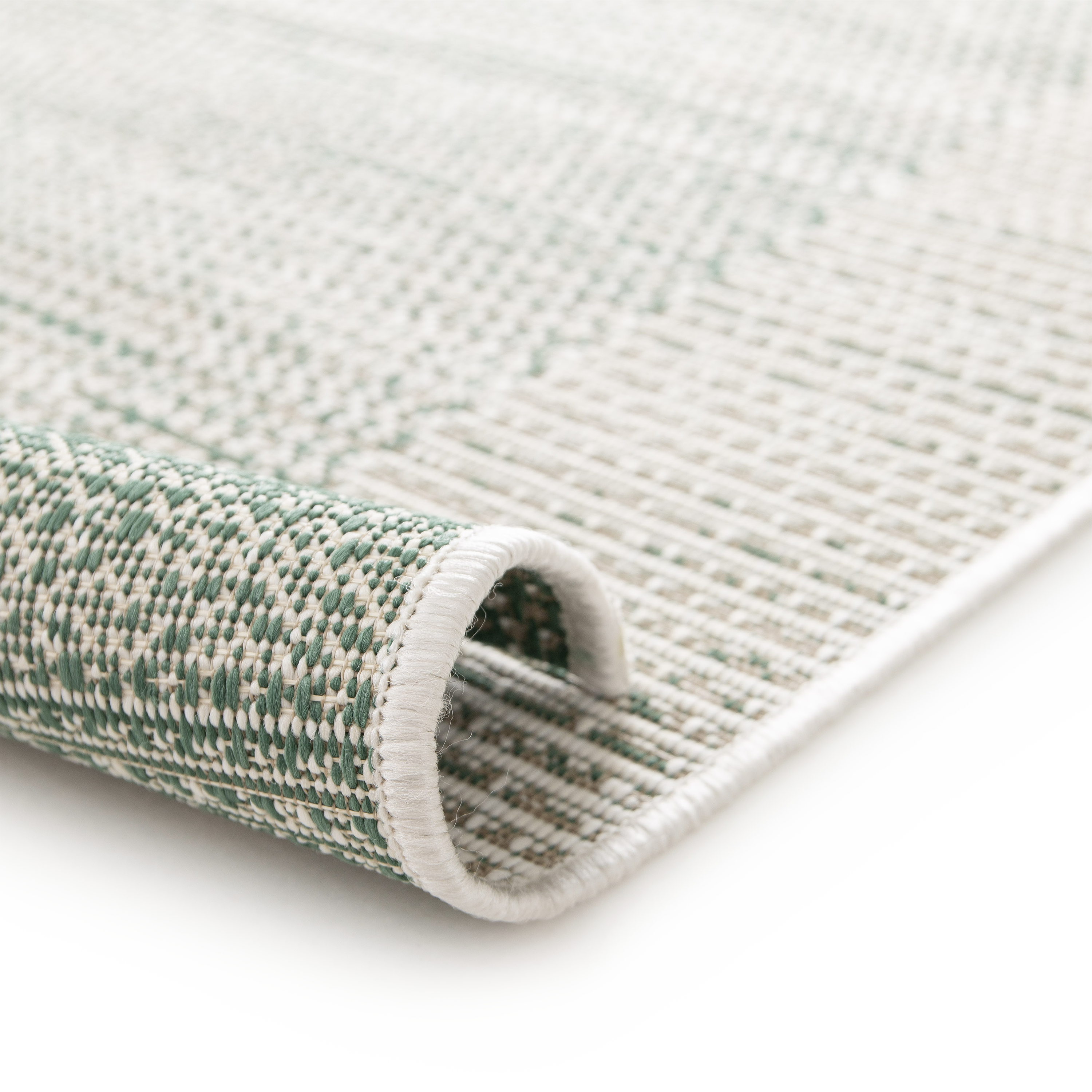 Alfombra polipropileno July exterior/interior 160x230cm tejido plano  liso verde cactus - 7