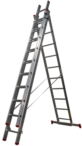 ESCADA DE ALUMÍNIO TRANSFORMÁVEL 25 DEGRAUS