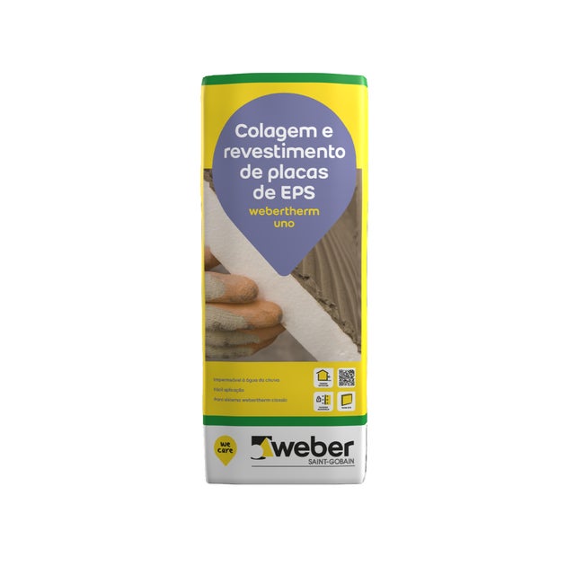 ARGAMASSA ETICS WEBERTHERM UNO 25KG CINZA