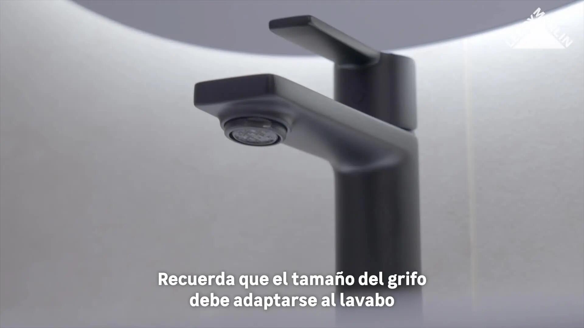 Grifo de lavabo ROCA Alpine monomando negro mate. Apertura en frío. Antical. Latón - 3