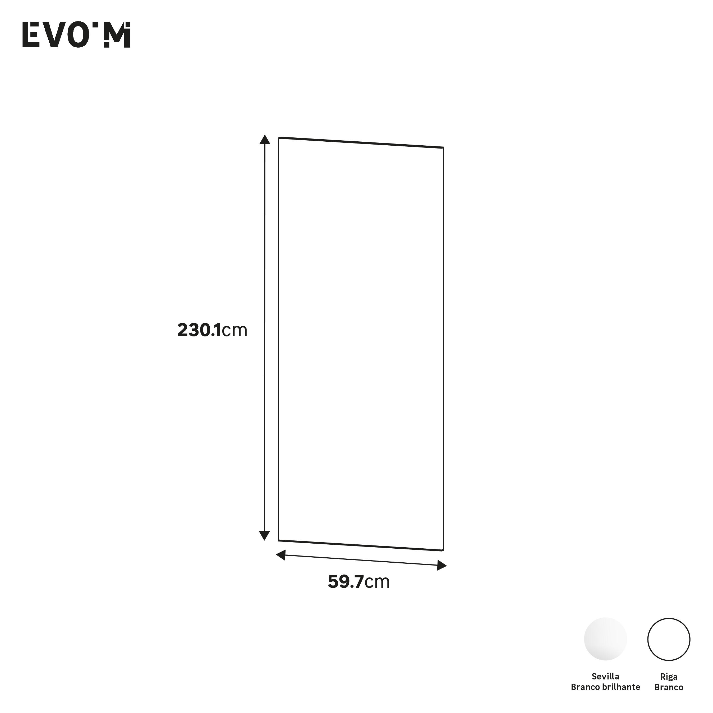 Porta de bater 230,1x60 cm branco Spaceo Evo'M Riga - 4