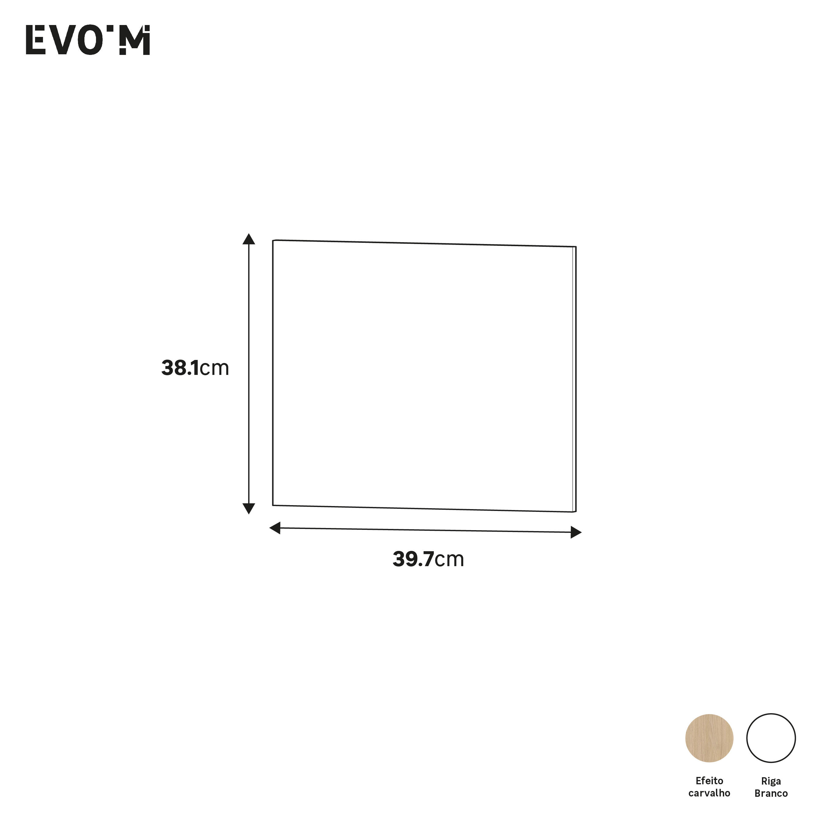 Porta de bater 38,4x40 cm branco Spaceo Evo'M Riga - 5