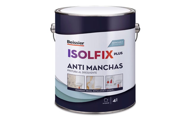 TINTA PLÁSTICA INTERIOR SOLVENTE MATE ANTIMANCHAS ISOLFIX PLUS BEISSIER 4L BRANCO
