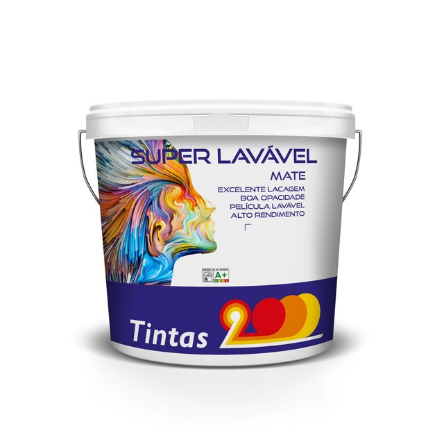 TINTA PLÁSTICA INTERIOR AQUOSA MATE SUPER LAVÁVEL TINTAS 2000 4L BRANCO