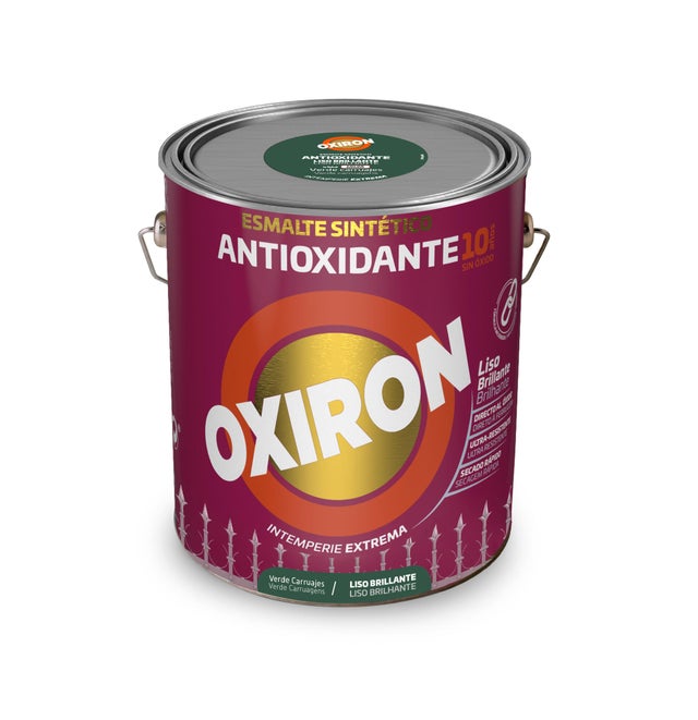 ESMALTE SINTÉTICO ANTIOXIDANTE BRILHANTE LISO OXIRON 4L VERDE CARRUAGEM