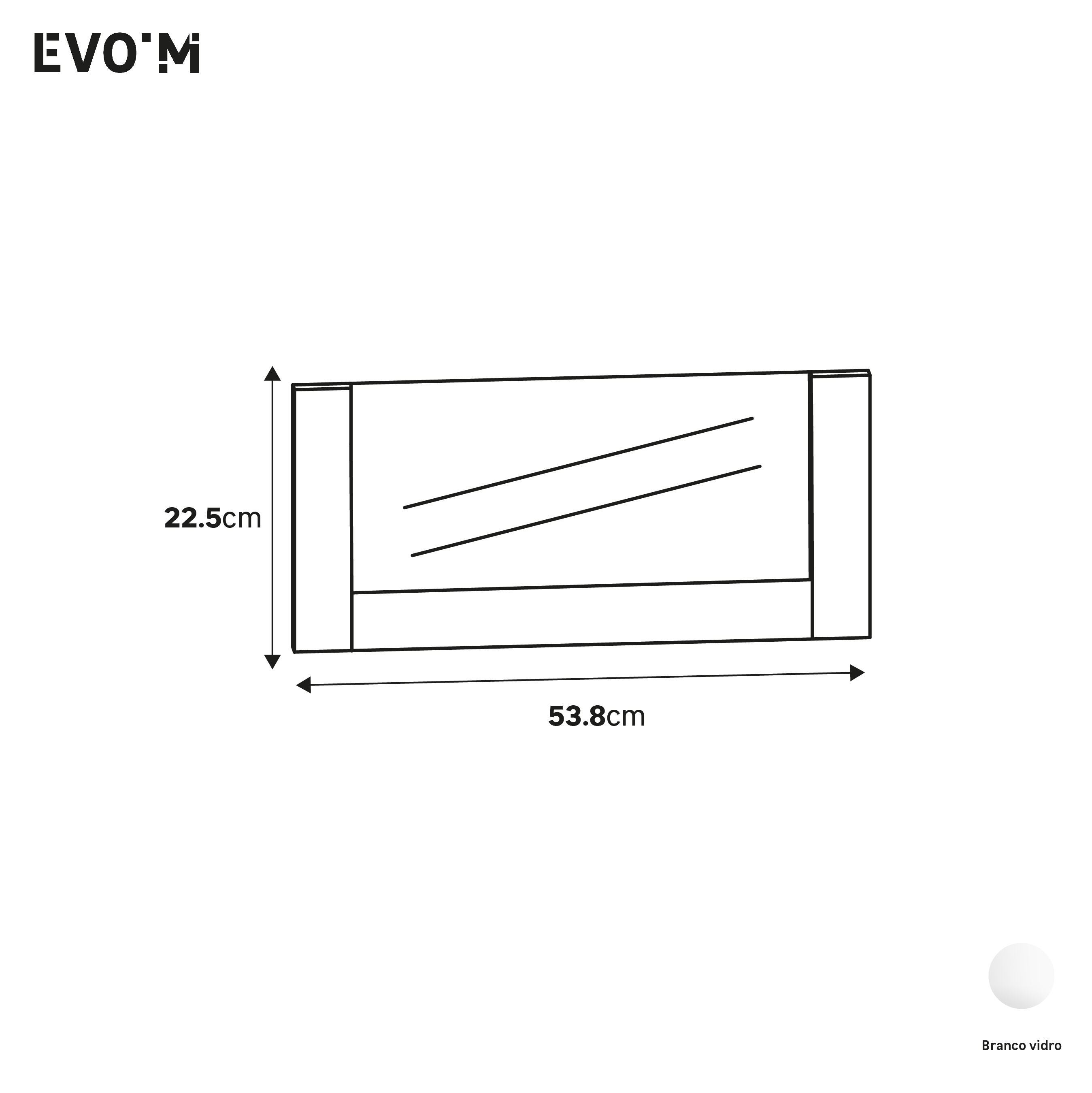 Frente para gaveta interior vidro Spaceo Evo'M branca 53.8x22.5 cm - 3