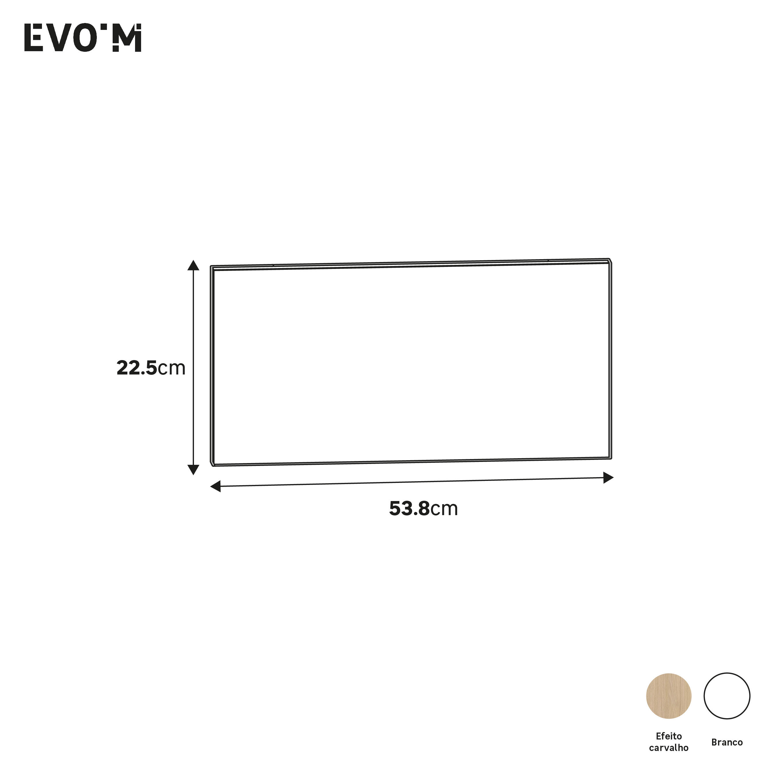 Frente para gaveta interior Spaceo Evo'M branco 53.8x22.5 cm - 3