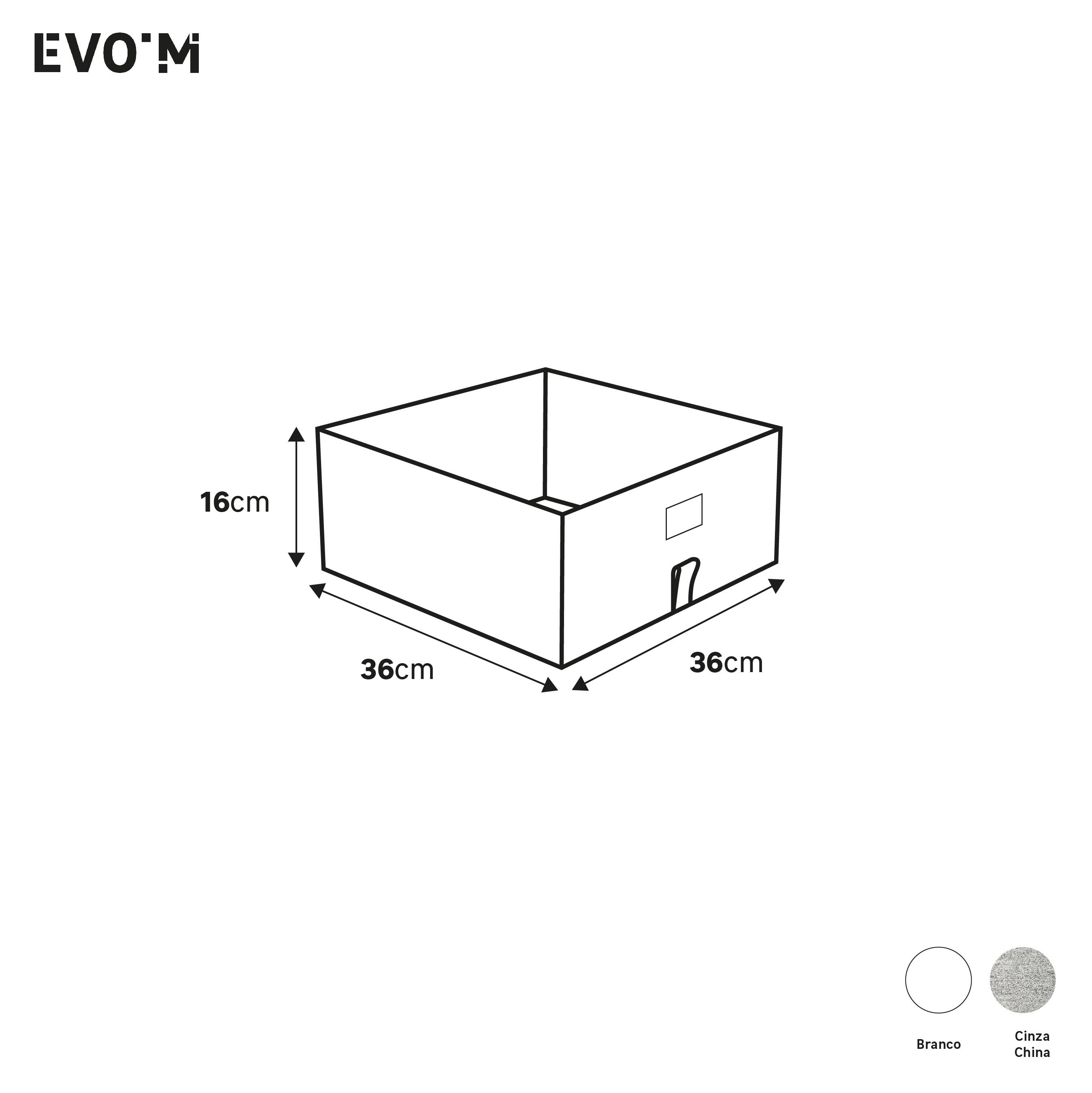 Caixa aberta branco 36x35x16 cm Spaceo Evo'M - 5