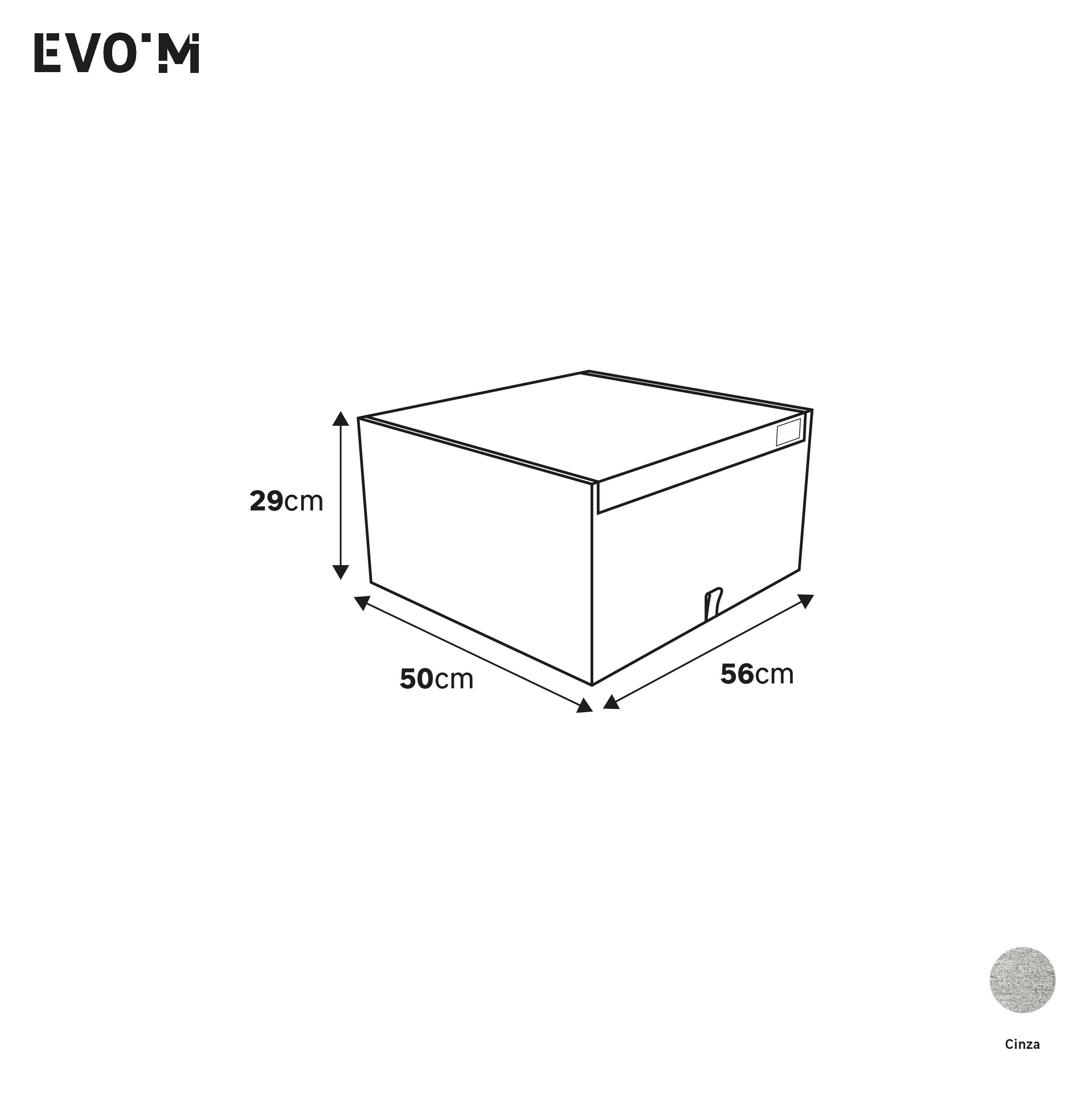 Caixa resselável cinzento 56x50x29 cm Spaceo Evo'M - 7
