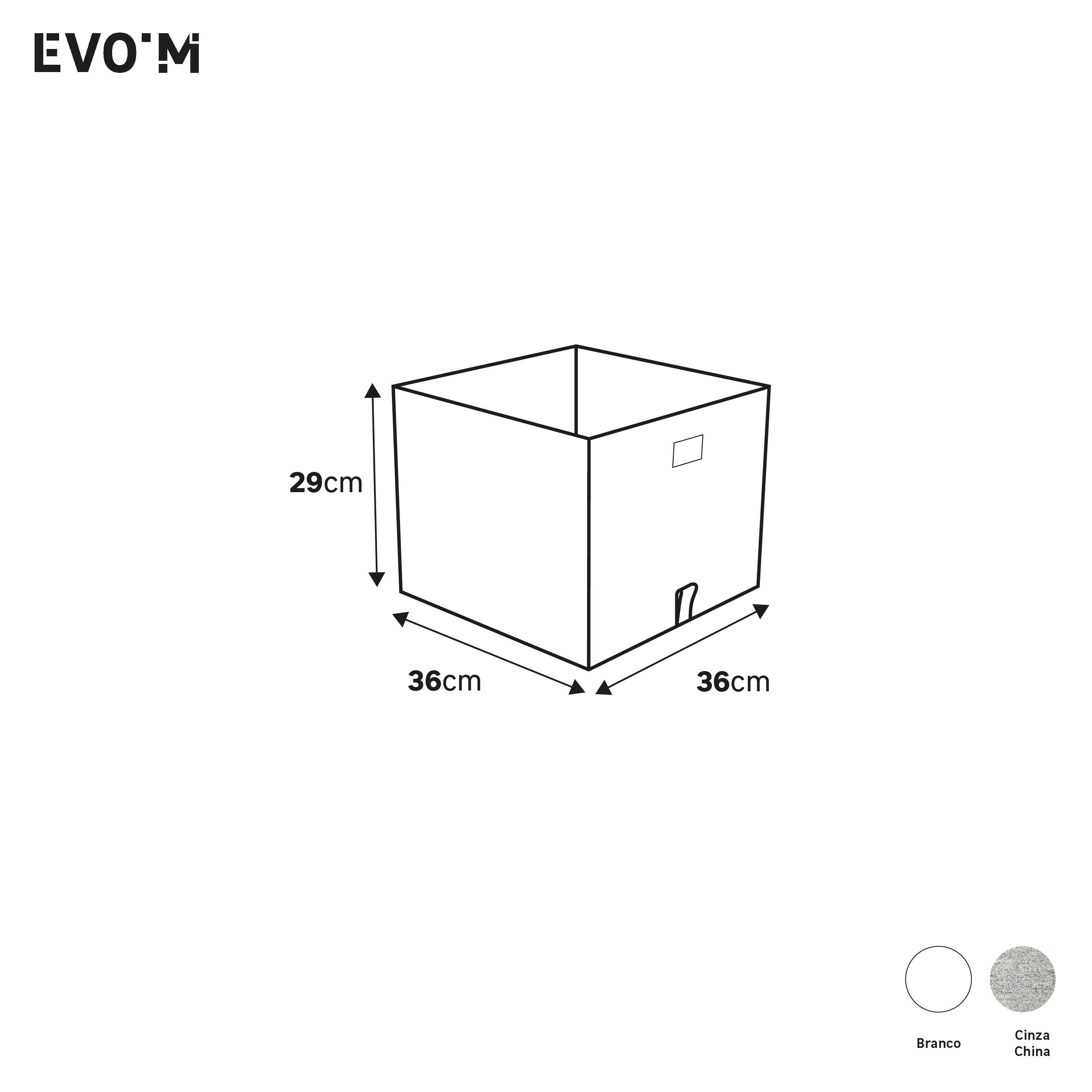 Caixa aberta branco 36x35x29 cm Spaceo Evo'M - 5