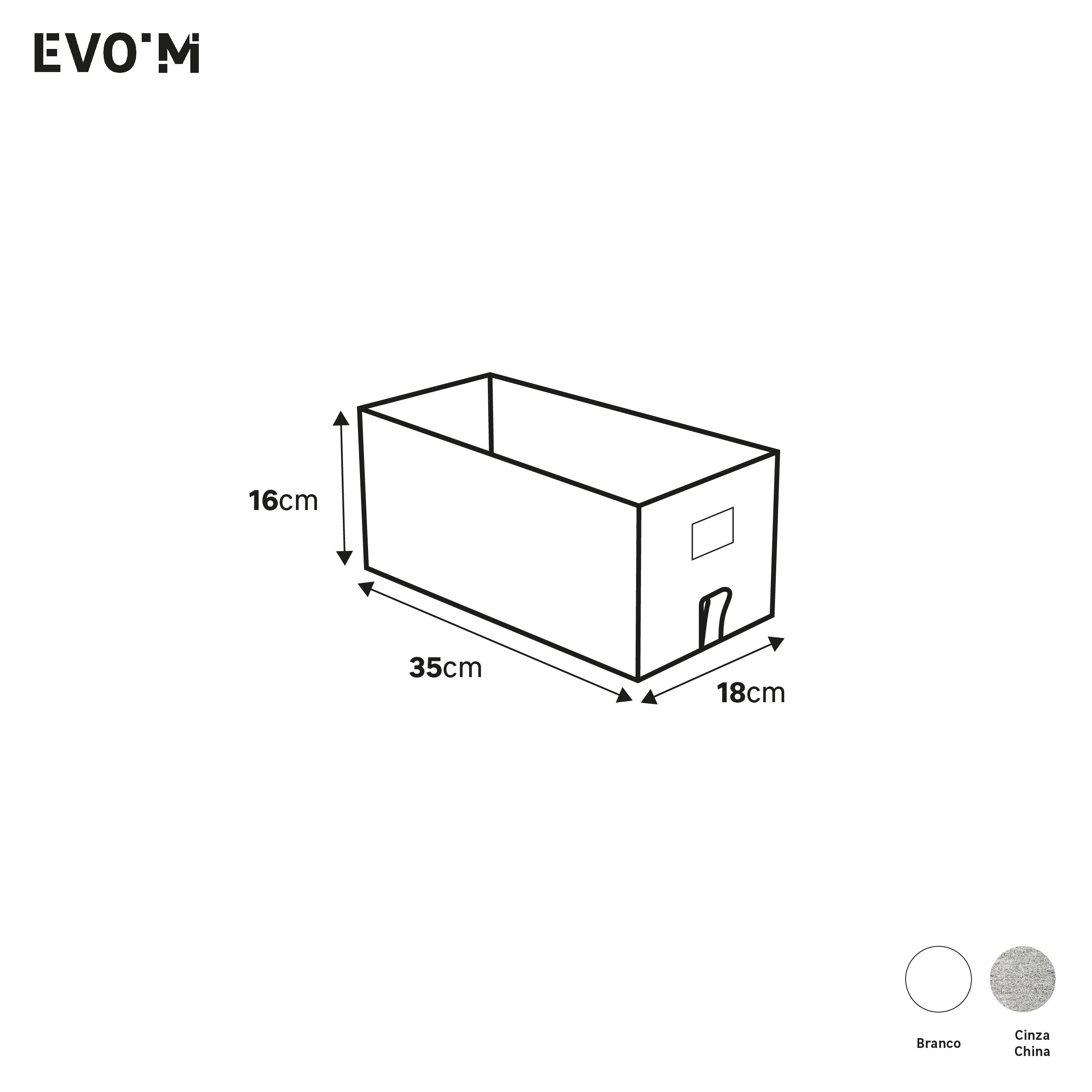 Caixa aberta cinzento 18x35x16 cm Spaceo Evo'M - 5
